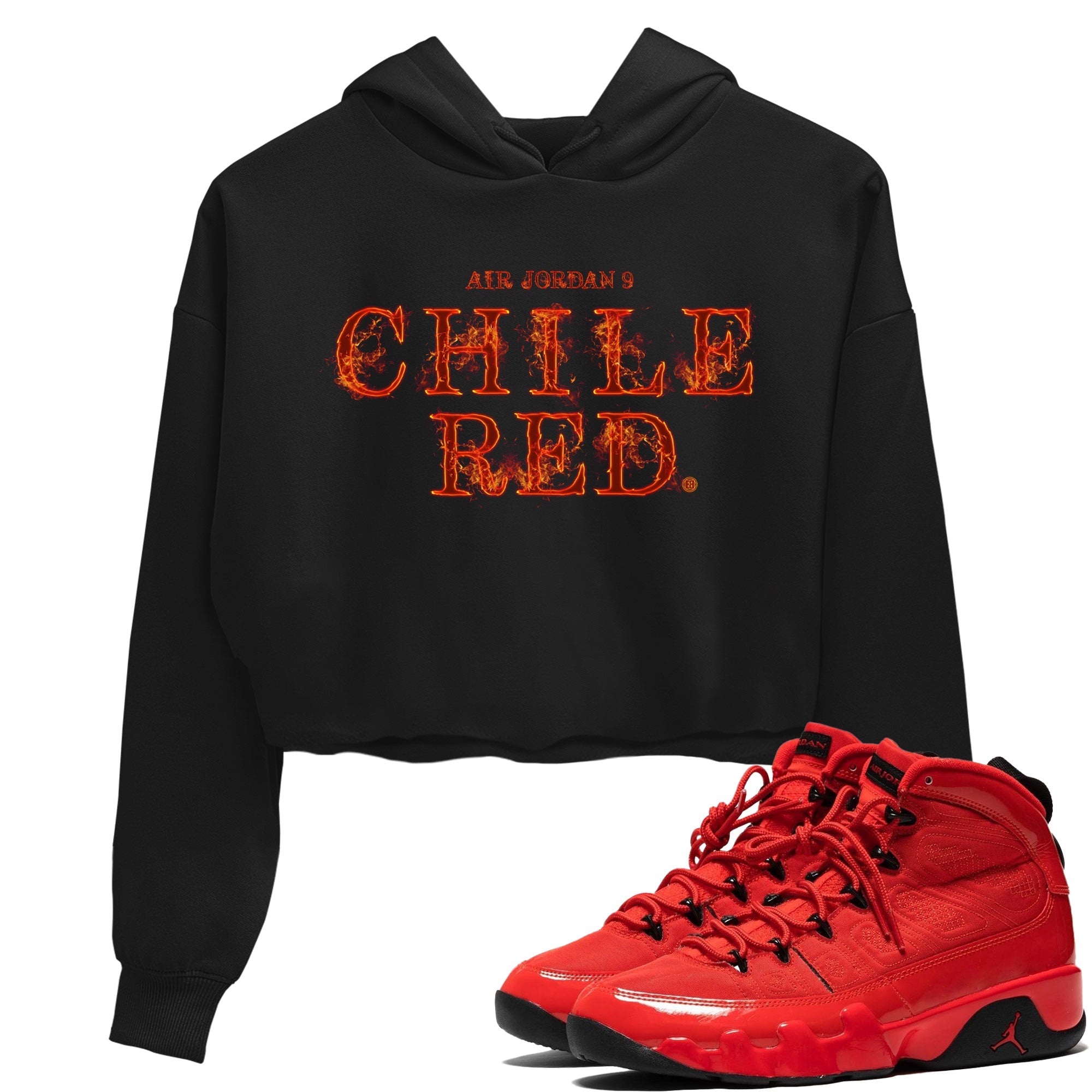 Jordan 9 Chile Red Shirt To Match Jordans Fire Letters Sneaker Tees Jordan 9 Chile Red Drip Gear Zone Sneaker Matching Clothing Women's Shirts