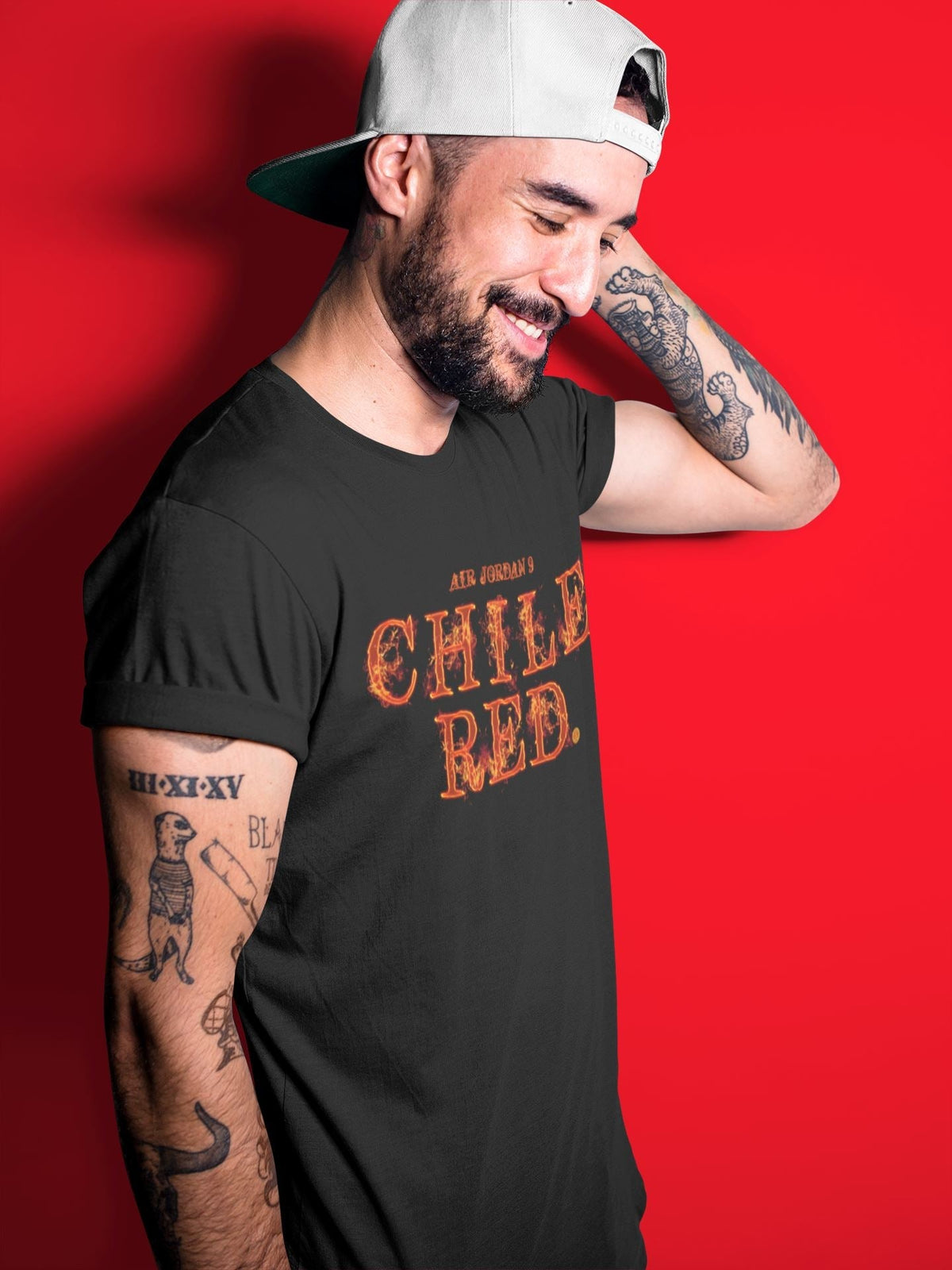 Jordan 9 Chile Red Shirt To Match Jordans Fire Letters Sneaker Tees Jordan 9 Chile Red Drip Gear Zone Sneaker Matching Clothing Unisex Shirts