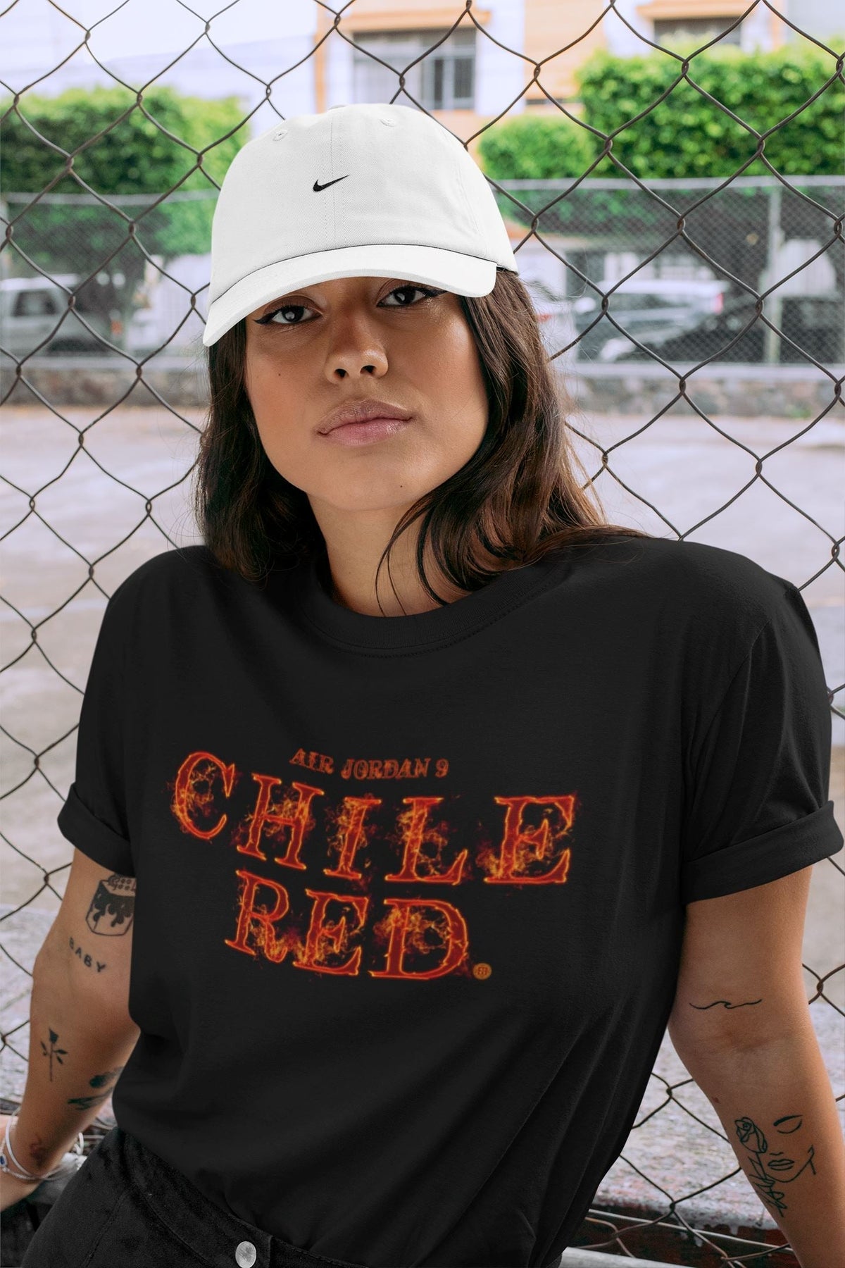 Jordan 9 Chile Red Shirt To Match Jordans Fire Letters Sneaker Tees Jordan 9 Chile Red Drip Gear Zone Sneaker Matching Clothing Unisex Shirts