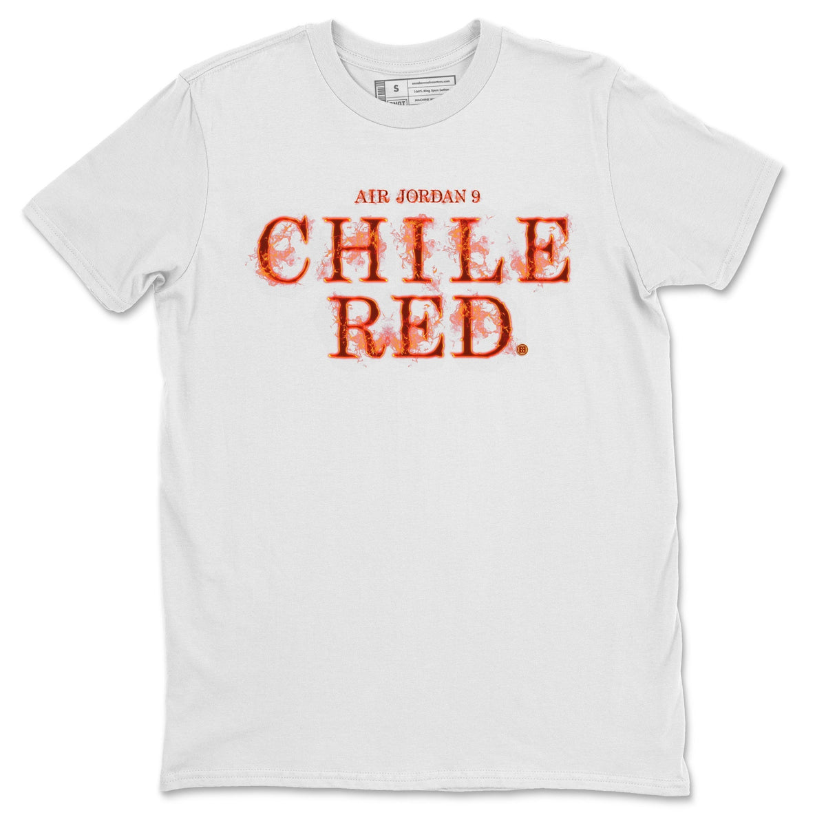 Jordan 9 Chile Red Shirt To Match Jordans Fire Letters Sneaker Tees Jordan 9 Chile Red Drip Gear Zone Sneaker Matching Clothing Unisex Shirts