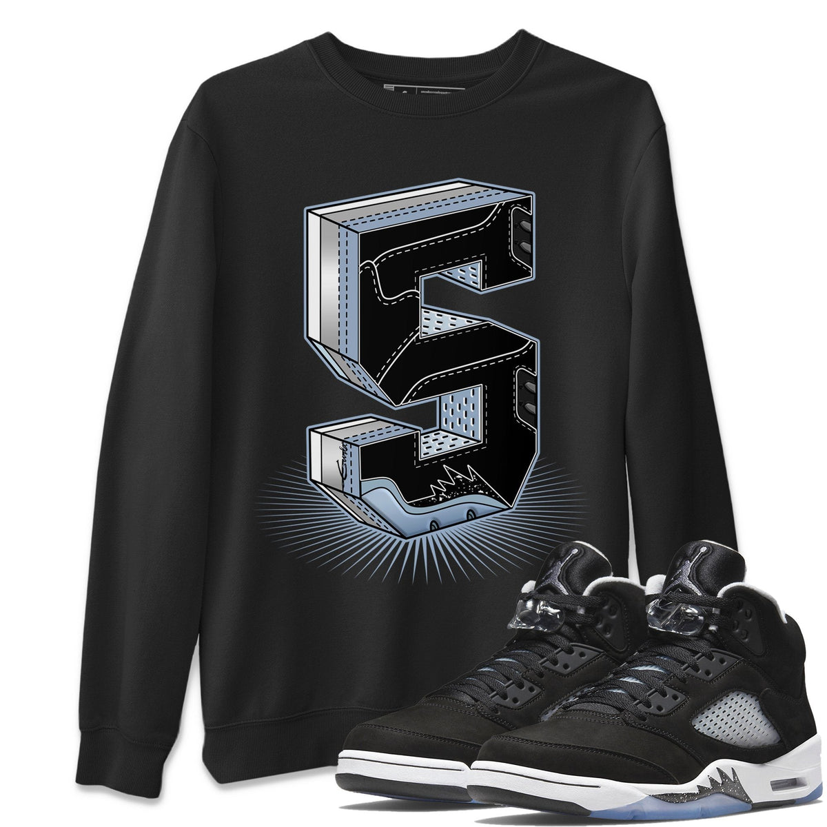 Jordan 5 Moonlight Shirt To Match Jordans Five Statue Sneaker Tees Jordan 5 Moonlight Drip Gear Zone Sneaker Matching Clothing Unisex Shirts