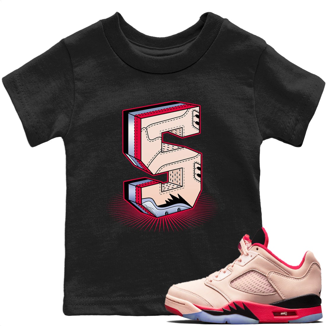 Jordan 5 Girls That Hoop Sneaker Matching T-Shirt Five Statue Sneaker Tees Jordan 5 Girls That Hoop Sneaker Release Tees Kids Shirts