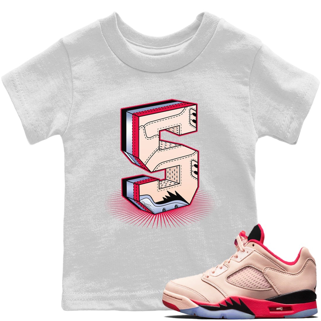Jordan 5 Girls That Hoop Sneaker Matching T-Shirt Five Statue Sneaker Tees Jordan 5 Girls That Hoop Sneaker Release Tees Kids Shirts