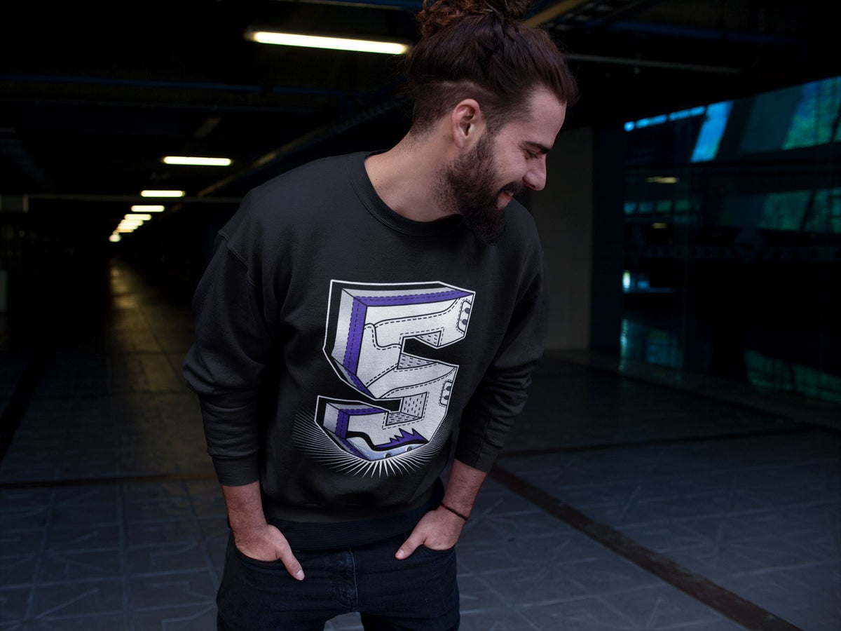 Jordan 5 Concord Sneaker Matching T-Shirt Five Statue Sneaker Tees Jordan 5 Concord Sneaker Release Tees Crew Neck Tees