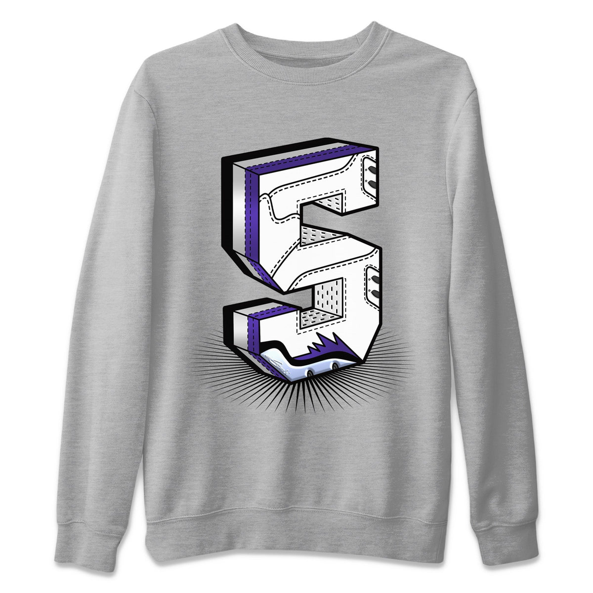 Jordan 5 Concord Sneaker Matching T-Shirt Five Statue Sneaker Tees Jordan 5 Concord Sneaker Release Tees Crew Neck Tees