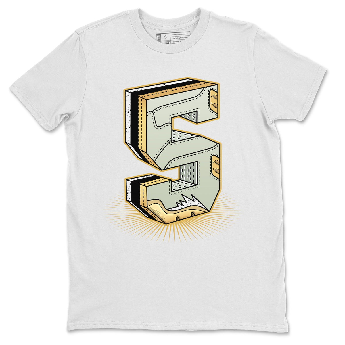 Jordan 5 Jade Horizon Sneaker Matching T-Shirt Five Statue Sneaker Tees Jordan 5 Jade Horizon Sneaker Release Tees Crew Neck Tees