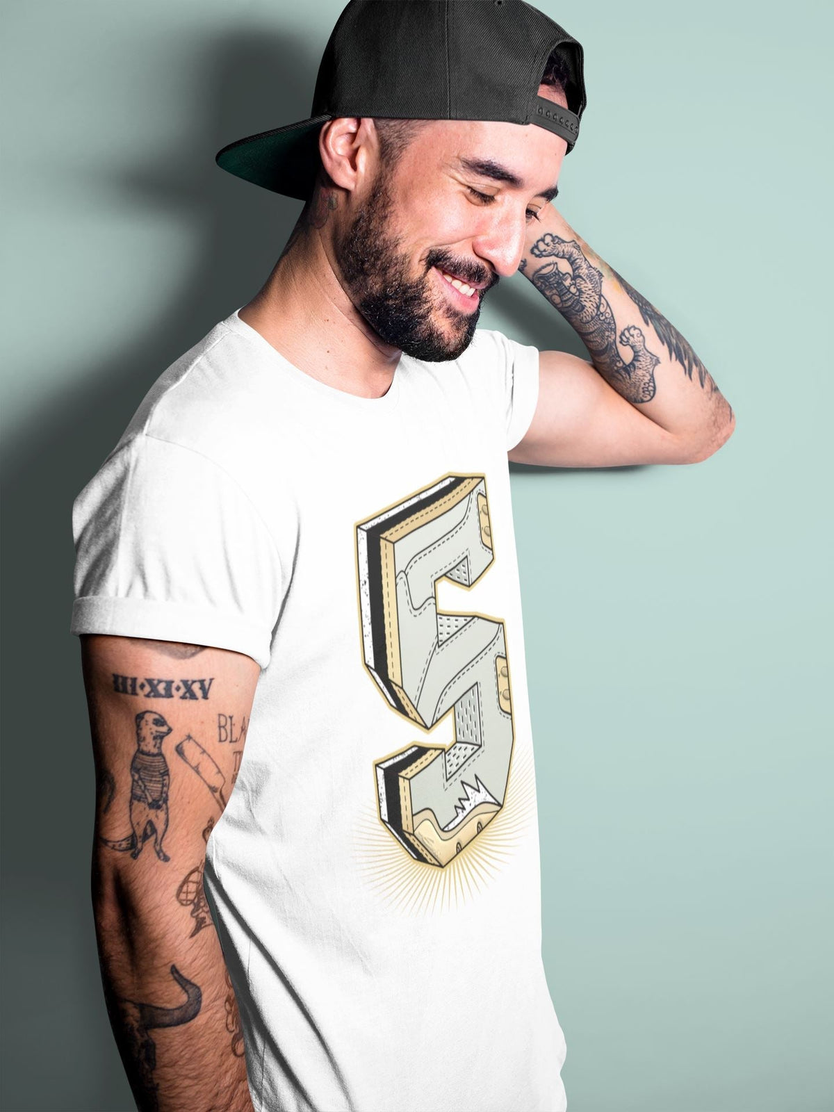 Jordan 5 Jade Horizon Sneaker Matching T-Shirt Five Statue Sneaker Tees Jordan 5 Jade Horizon Sneaker Release Tees Crew Neck Tees