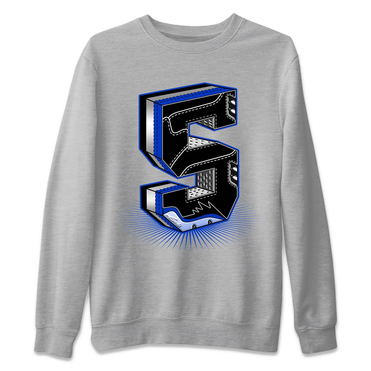 Jordan 5 Racer Blue Sneaker Matching T-Shirt Five Statue Sneaker Tees Jordan 5 Racer Blue Sneaker Release Tees Crew Neck Tees