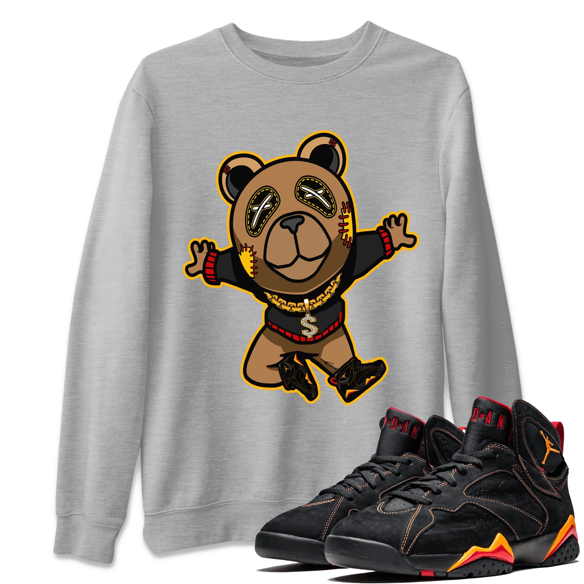 Jordan 7 Citrus Shirt To Match Jordans Flying Bear Sneaker Tees Jordan 7 Citrus Drip Gear Zone Sneaker Matching Clothing Unisex Shirts