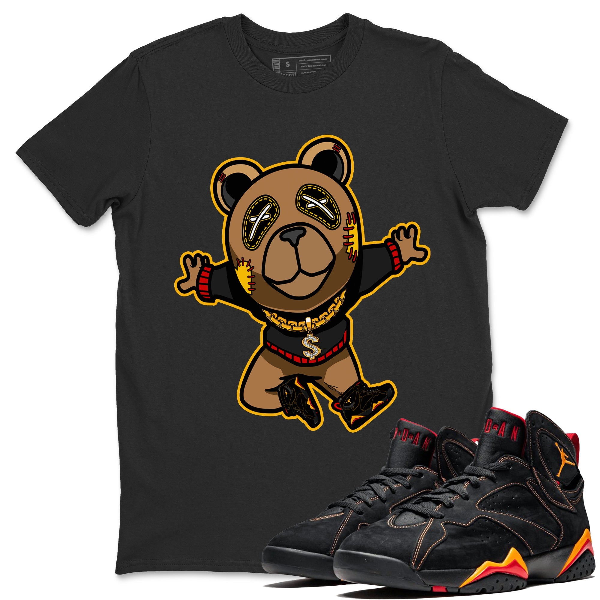 Jordan 7 Citrus Shirt To Match Jordans Flying Bear Sneaker Tees Jordan 7 Citrus Drip Gear Zone Sneaker Matching Clothing Unisex Shirts