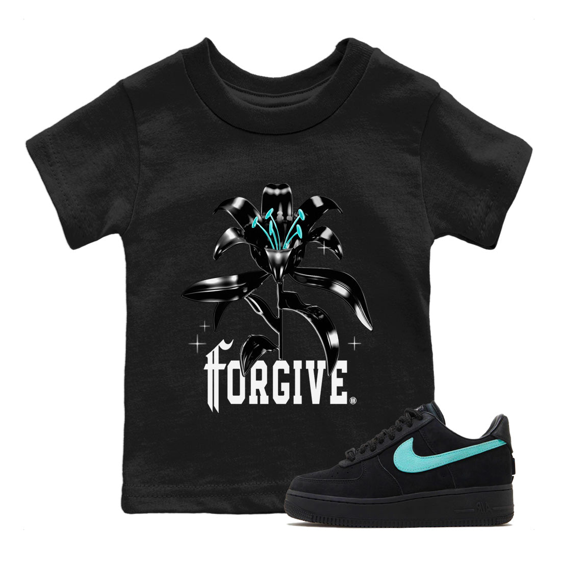 Air Force 1 Tiffany Sneaker Tees Drip Gear Zone Forgive Sneaker Tees Air Force 1 Low x Tiffany & Co Shirt Kids Shirts Black 1