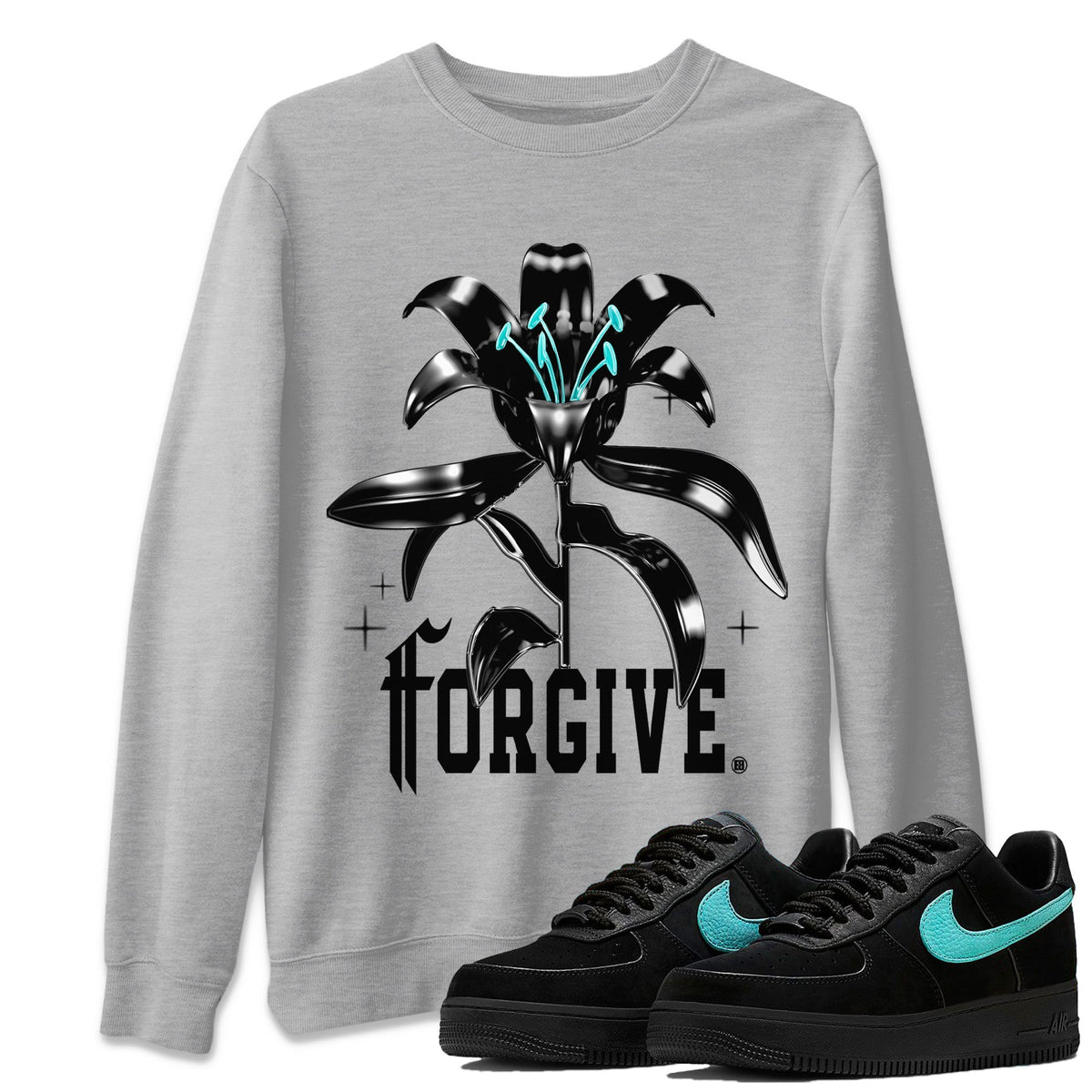 Air Force 1 Tiffany Sneaker Tees Drip Gear Zone Forgive Sneaker Tees Air Force 1 Low x Tiffany & Co Shirt Unisex Shirts Heather Grey 1
