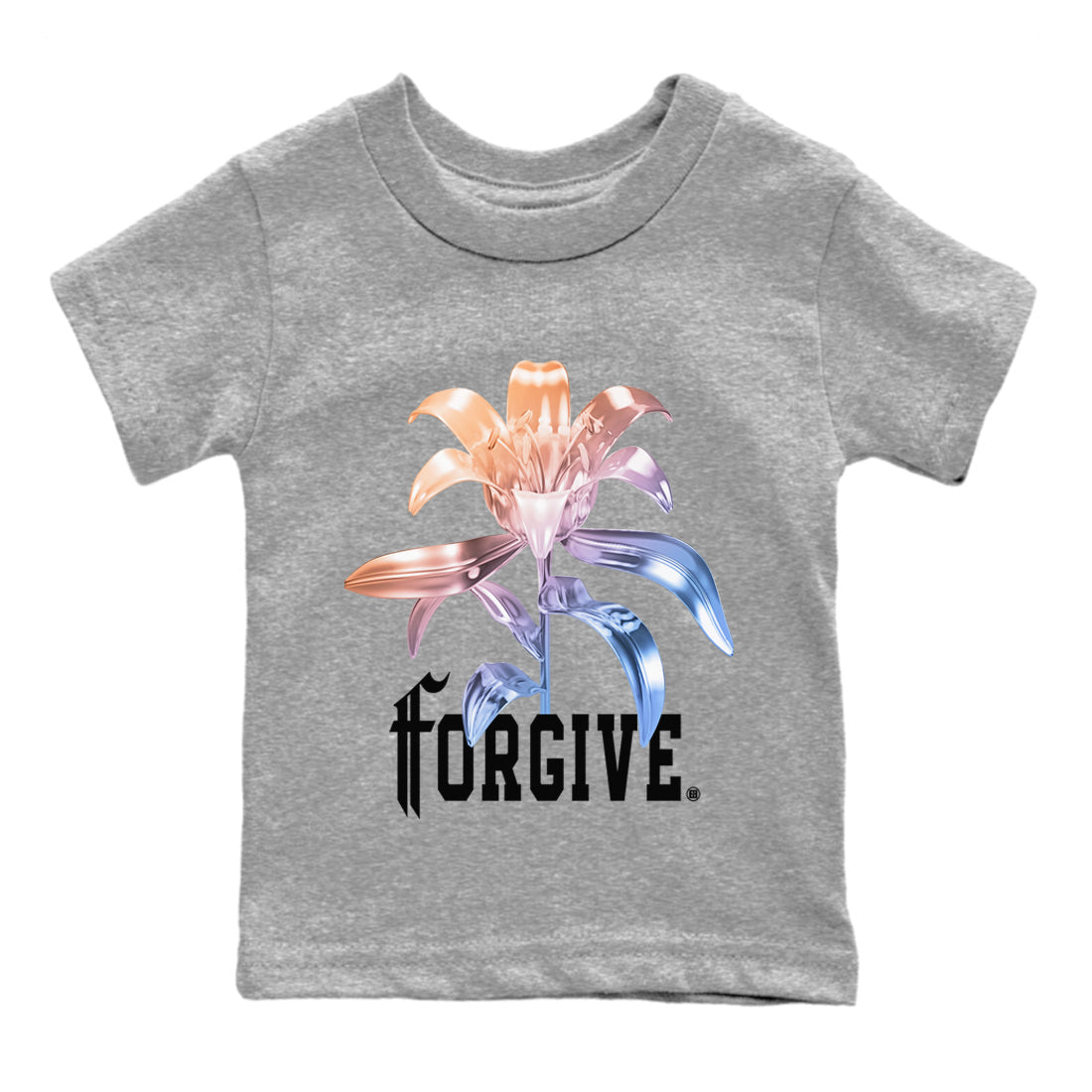 Air Jordan 1 Skyline Sneaker Tees Drip Gear Zone Forgive Sneaker Tees Air Jordan 1 High OG Skyline Shirt Kids Shirts Heather Grey 2