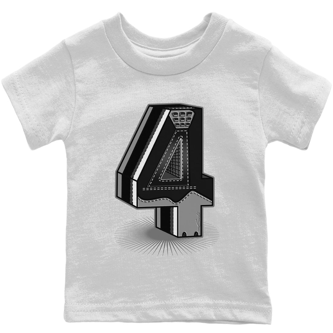 Jordan 4 Black Canvas Sneaker Matching T-Shirt Four Statue Sneaker Tees Jordan 4 Black Canvas Sneaker Release Tees Kids Shirts
