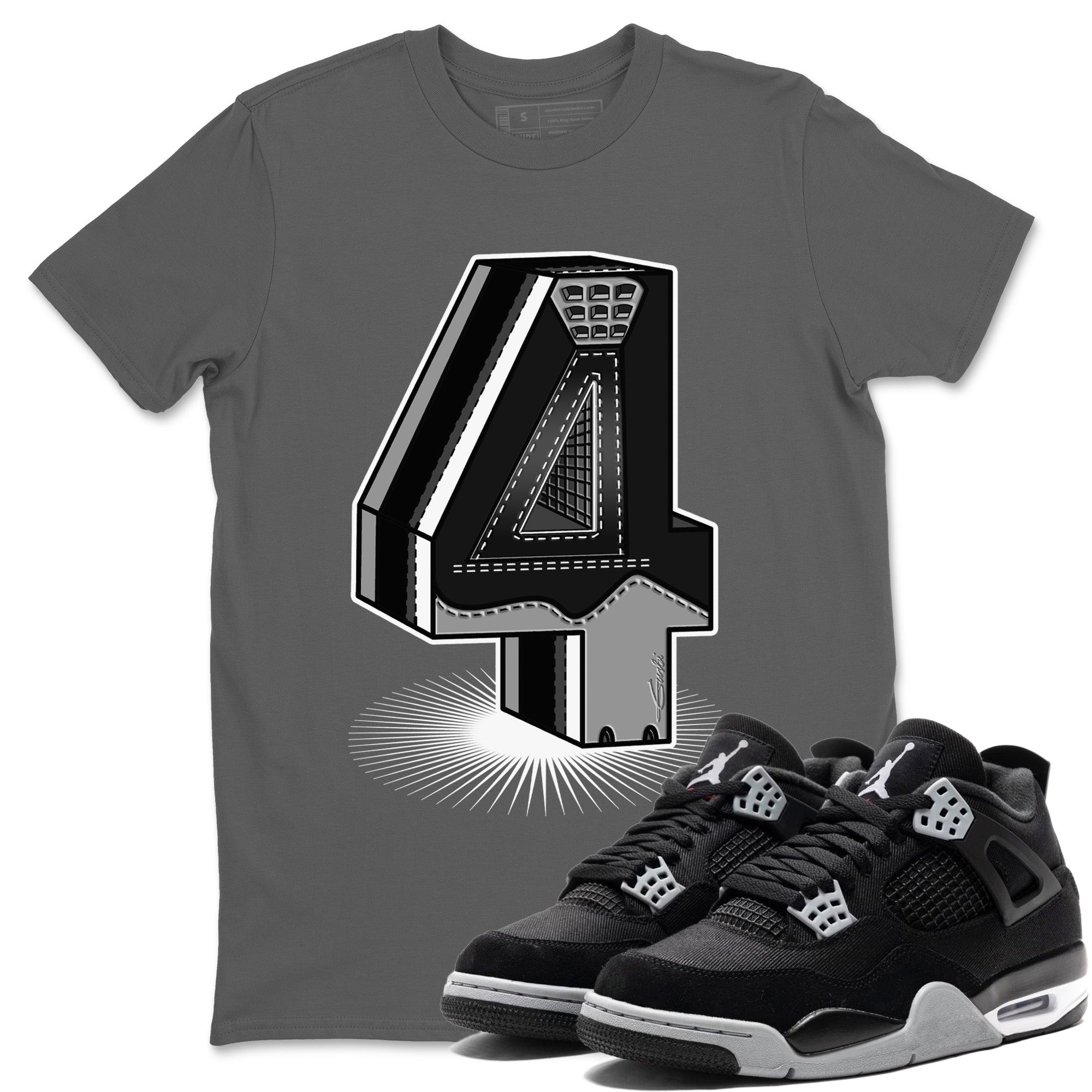 Jordan 4 Black Canvas Shirt To Match Jordans Four Statue Sneaker Tees Jordan 4 Black Canvas Drip Gear Zone Sneaker Matching Clothing Unisex Shirts