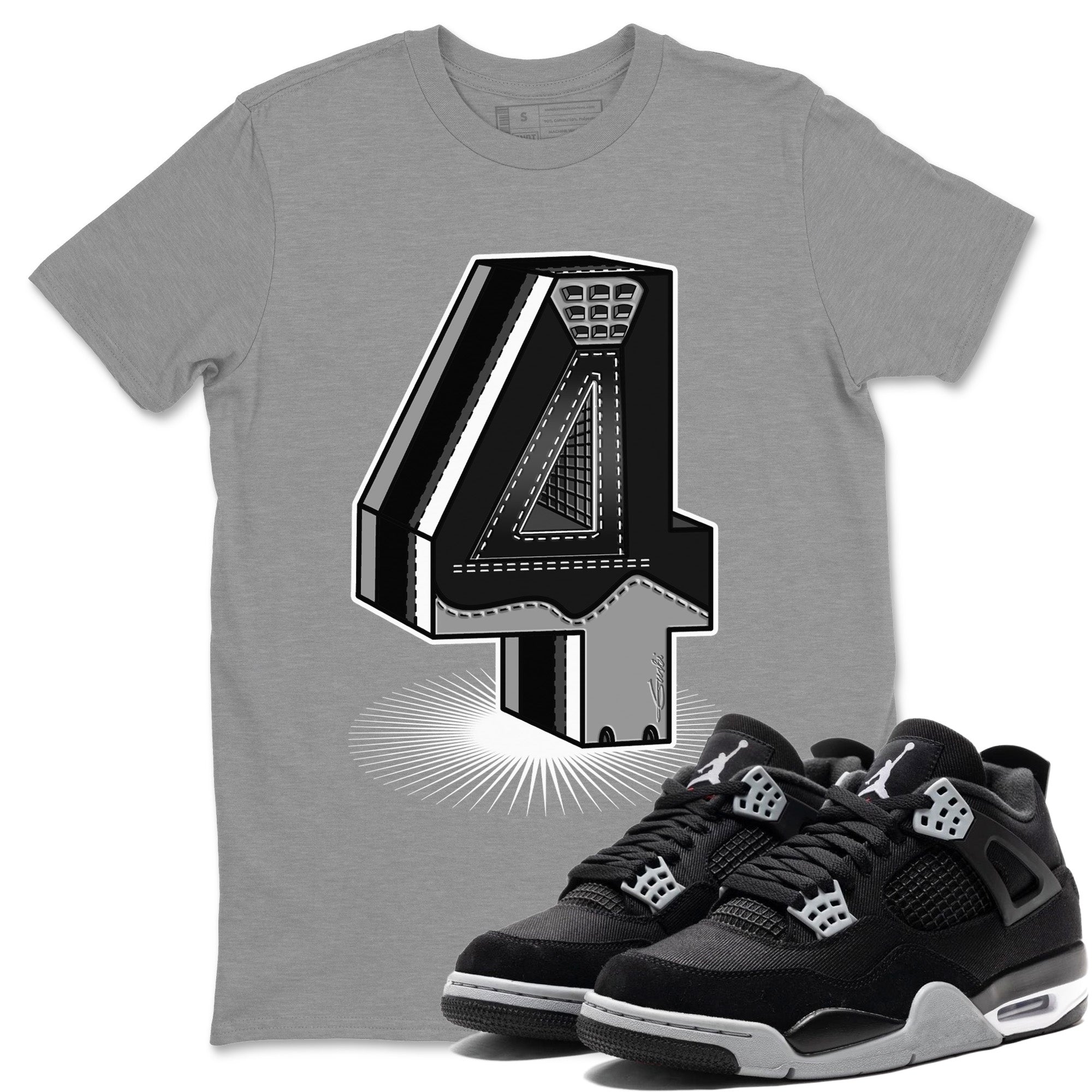 Jordan 4 Black Canvas Shirt To Match Jordans Four Statue Sneaker Tees Jordan 4 Black Canvas Drip Gear Zone Sneaker Matching Clothing Unisex Shirts