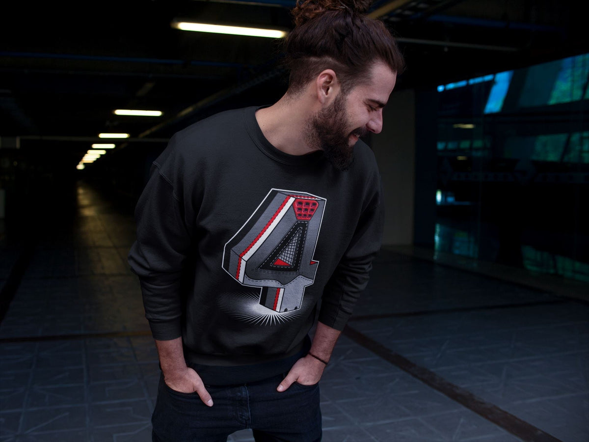 Jordan 4 Infrared Sneaker Matching T-Shirt Four Statue Sneaker Tees Jordan 4 Infrared Sneaker Release Tees Crew Neck Tees