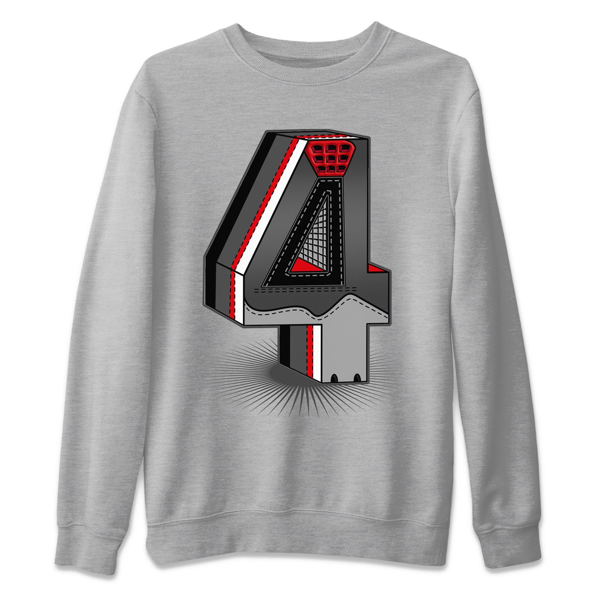 Jordan 4 Infrared Sneaker Matching T-Shirt Four Statue Sneaker Tees Jordan 4 Infrared Sneaker Release Tees Crew Neck Tees