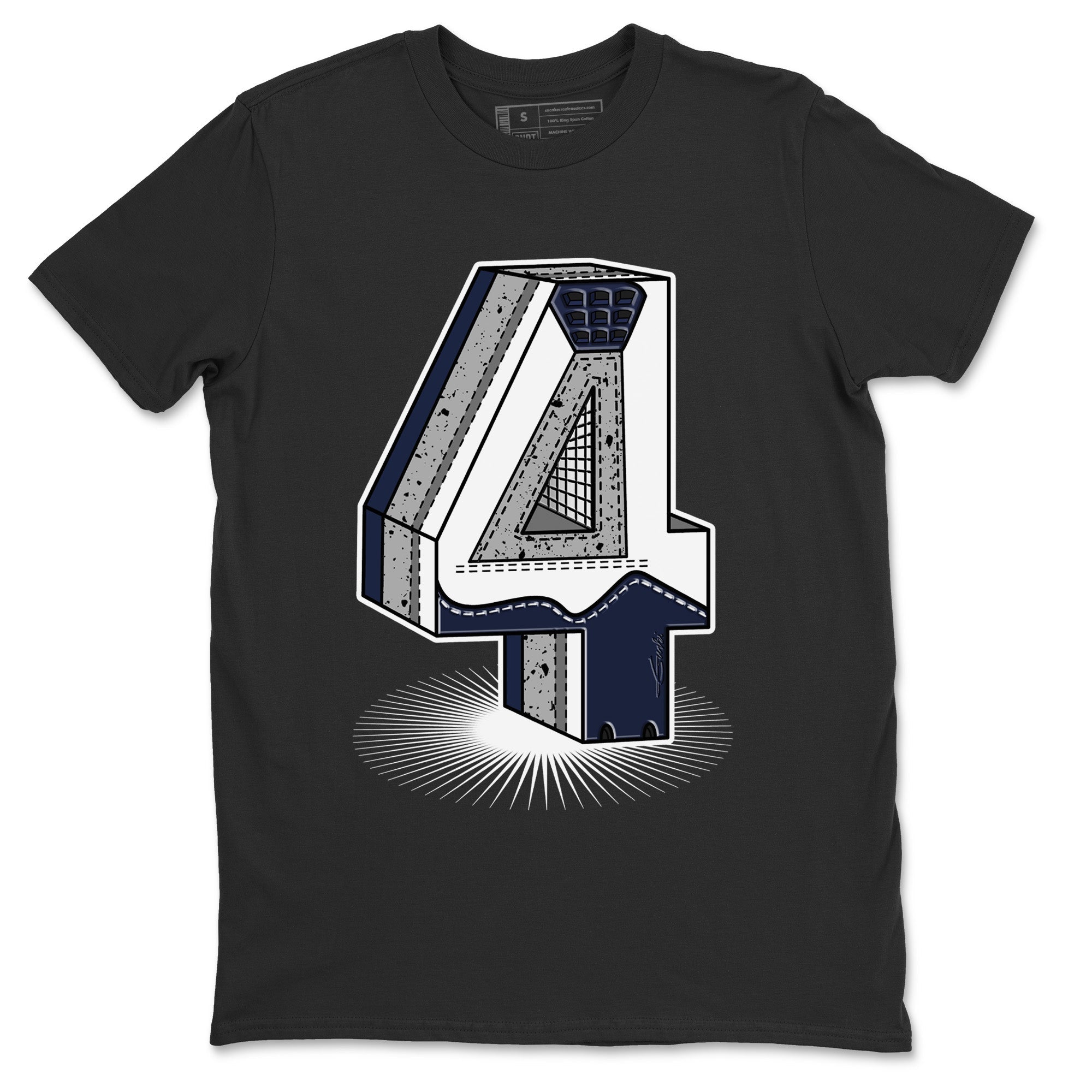 Jordan 4 Midnight Navy Shirt To Match Jordans Four Statue Sneaker Tees Jordan 4 Midnight Navy Drip Gear Zone Sneaker Matching Clothing Unisex Shirts