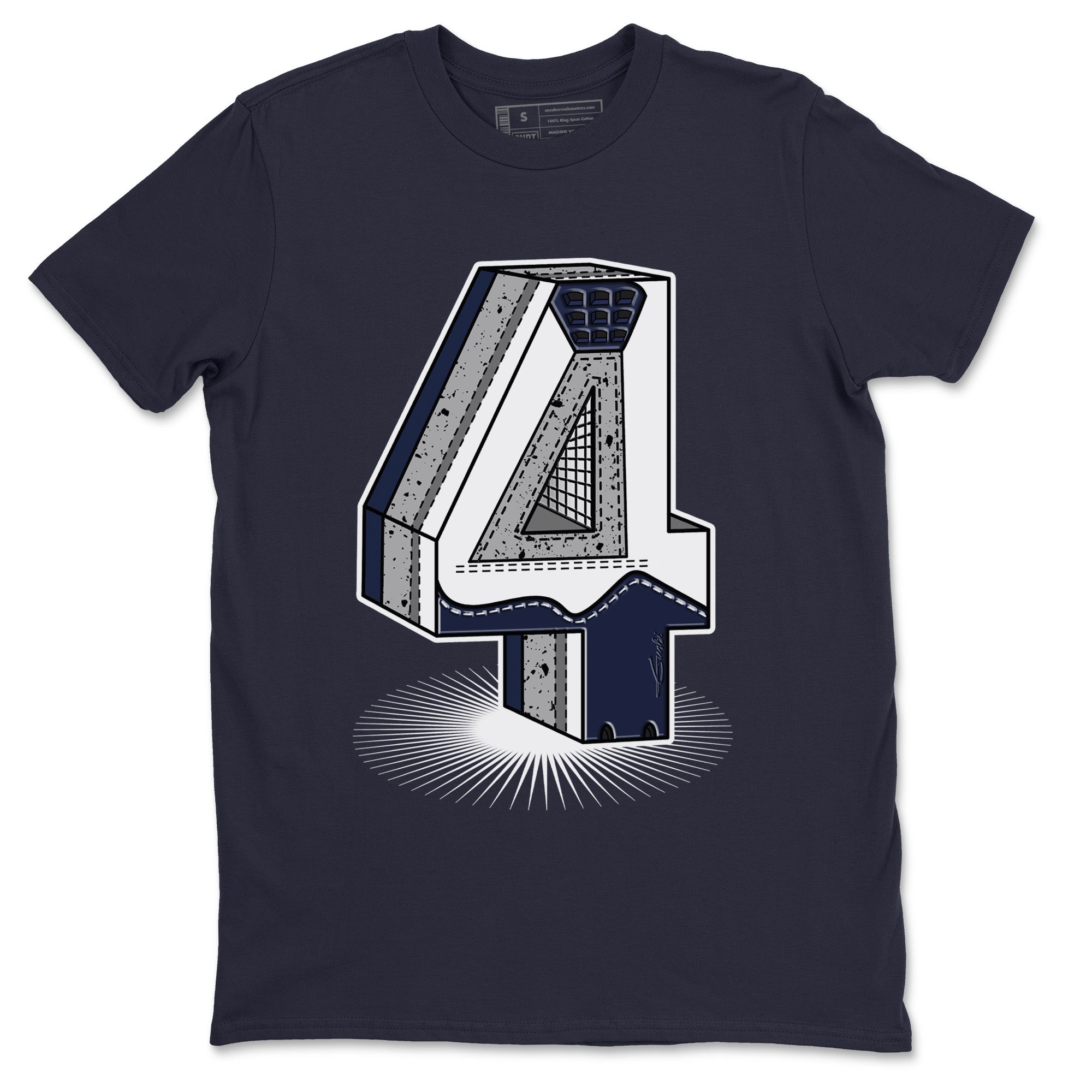Jordan 4 Midnight Navy Shirt To Match Jordans Four Statue Sneaker Tees Jordan 4 Midnight Navy Drip Gear Zone Sneaker Matching Clothing Unisex Shirts