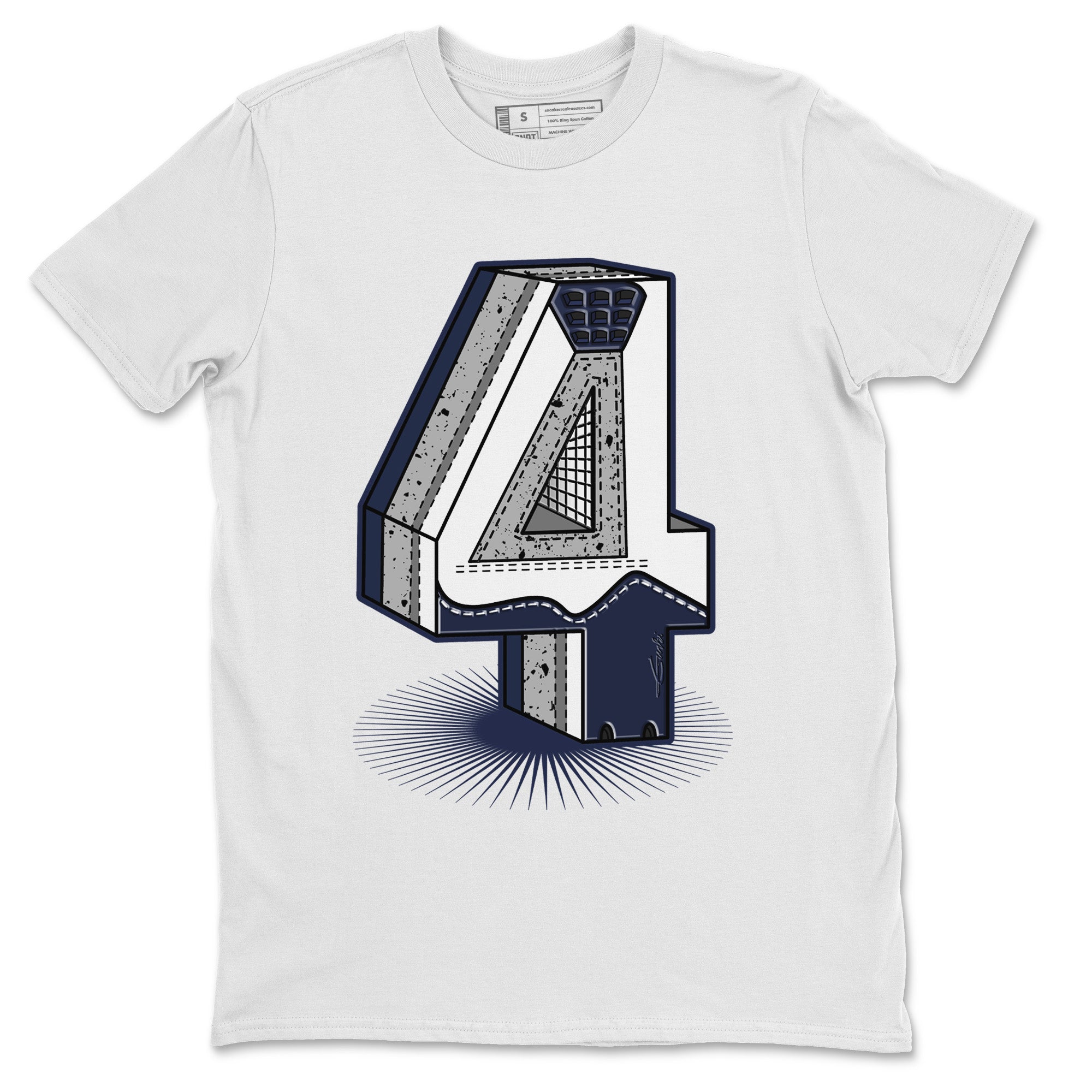 Jordan 4 Midnight Navy Shirt To Match Jordans Four Statue Sneaker Tees Jordan 4 Midnight Navy Drip Gear Zone Sneaker Matching Clothing Unisex Shirts