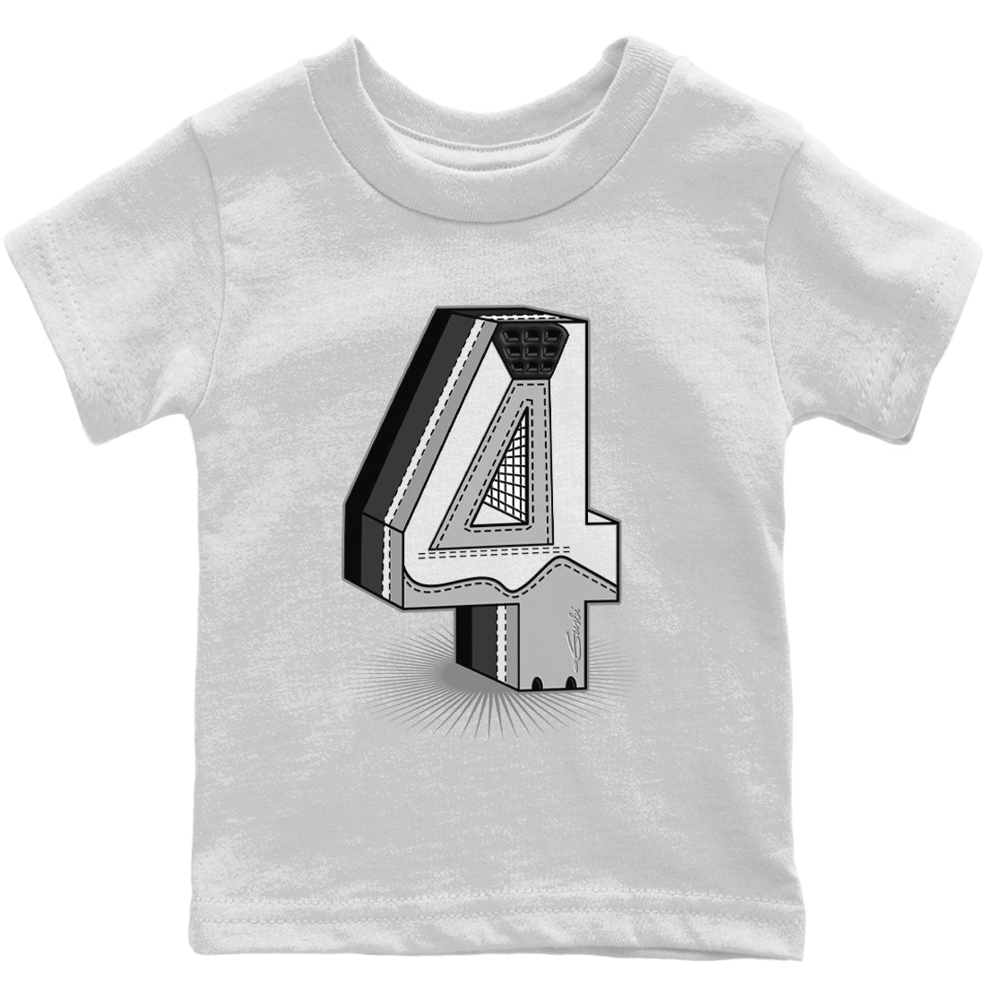 Jordan 4 Military Black Sneaker Matching T-Shirt Four Statue Sneaker Tees Jordan 4 Military Black Sneaker Release Tees Kids Shirts