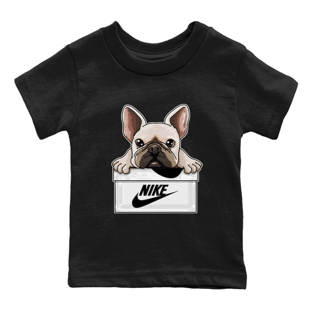 Air Jordan 1 Black White Shirt To Match Jordans French Bulldog Sneaker Tees Air Jordan 1 Black White Drip Gear Zone Sneaker Matching Clothing Kids Shirts