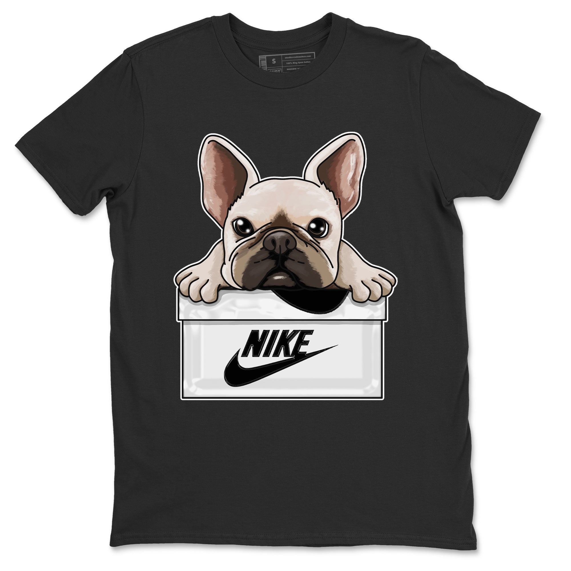 Air Jordan 1 Black White Shirt To Match Jordans French Bulldog Sneaker Tees Air Jordan 1 Black White Drip Gear Zone Sneaker Matching Clothing Unisex Shirts