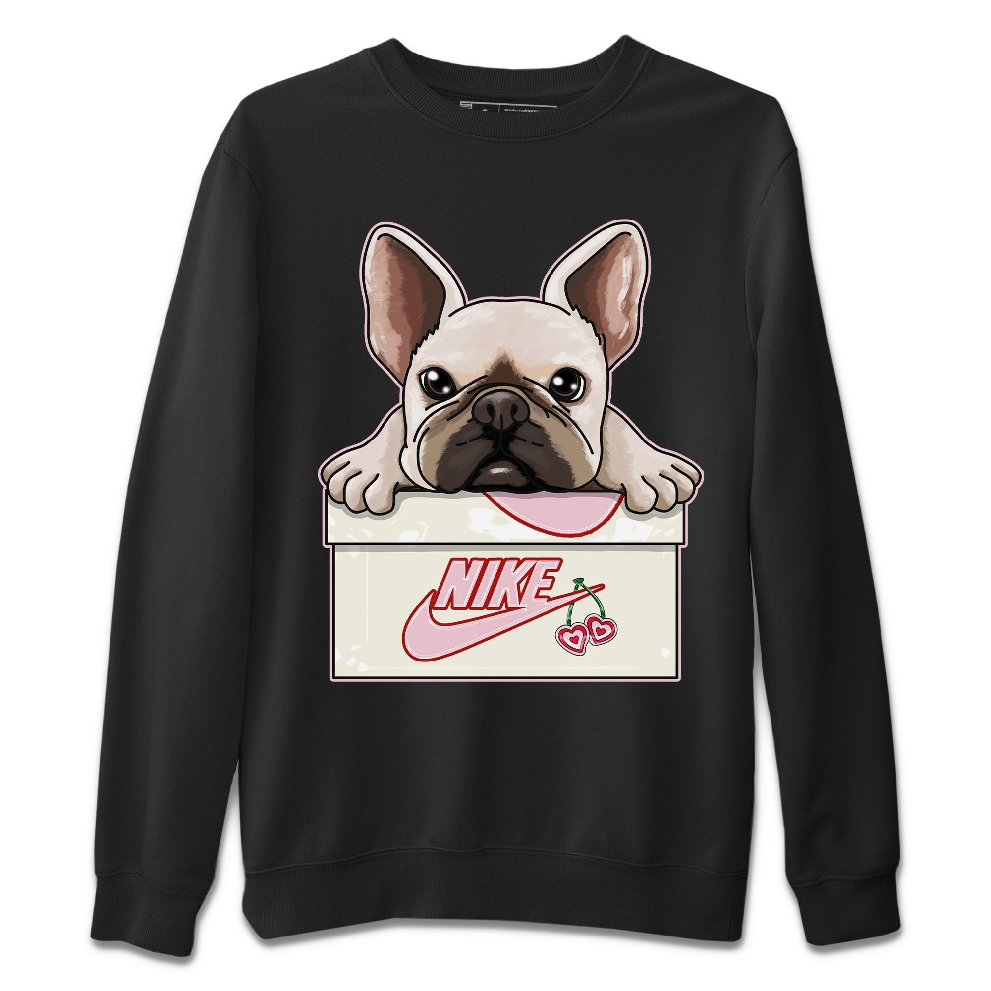 Air Force 1 Valentines Day Sneaker Match Tees French Bulldog Sneaker Tees Air Force 1 Valentines Day Jordan to match sneaker T-Shirt Crew Neck Shirts