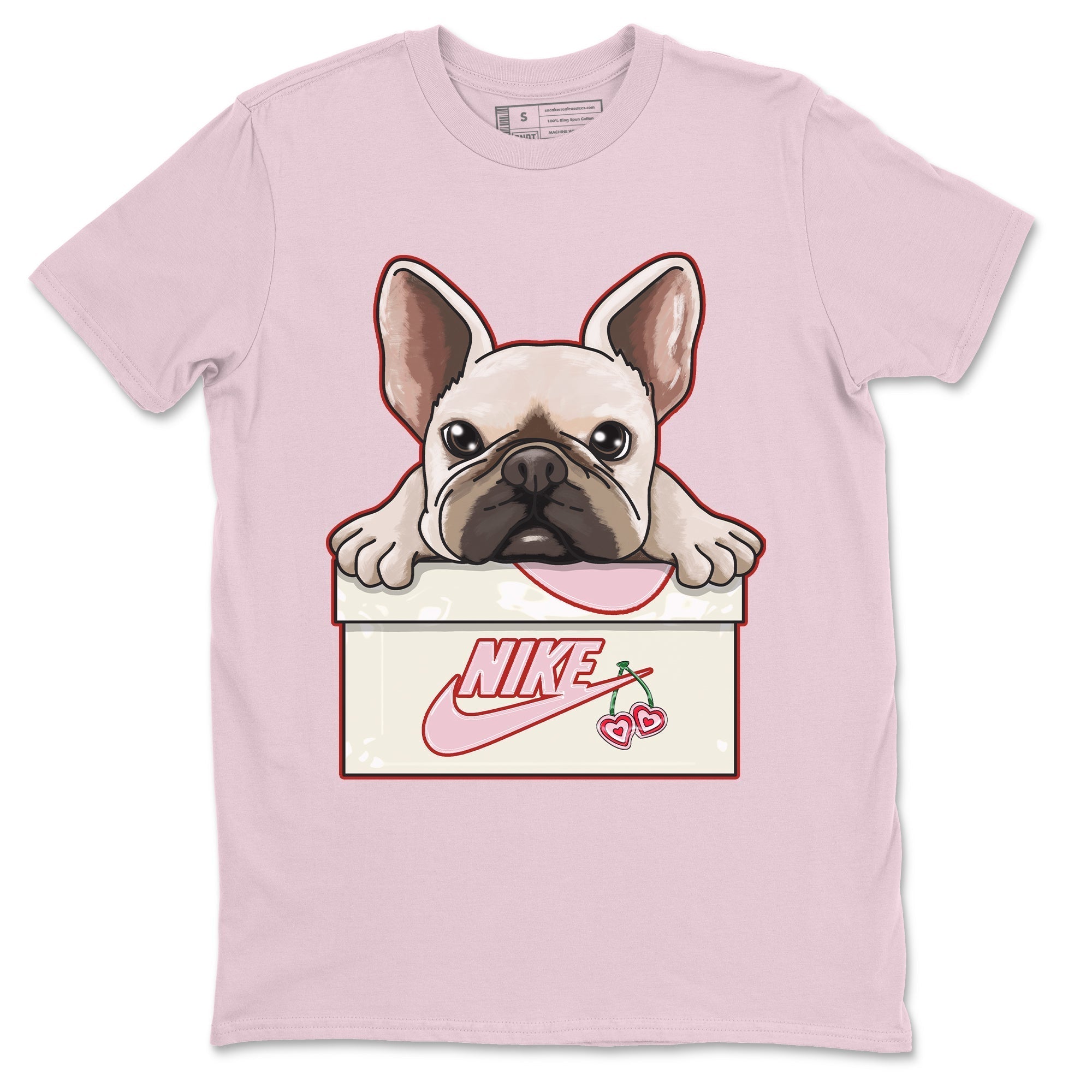 Air Force 1 Valentines Day Sneaker Match Tees French Bulldog Sneaker Tees Air Force 1 Valentines Day Jordan to match sneaker T-Shirt Crew Neck Shirts
