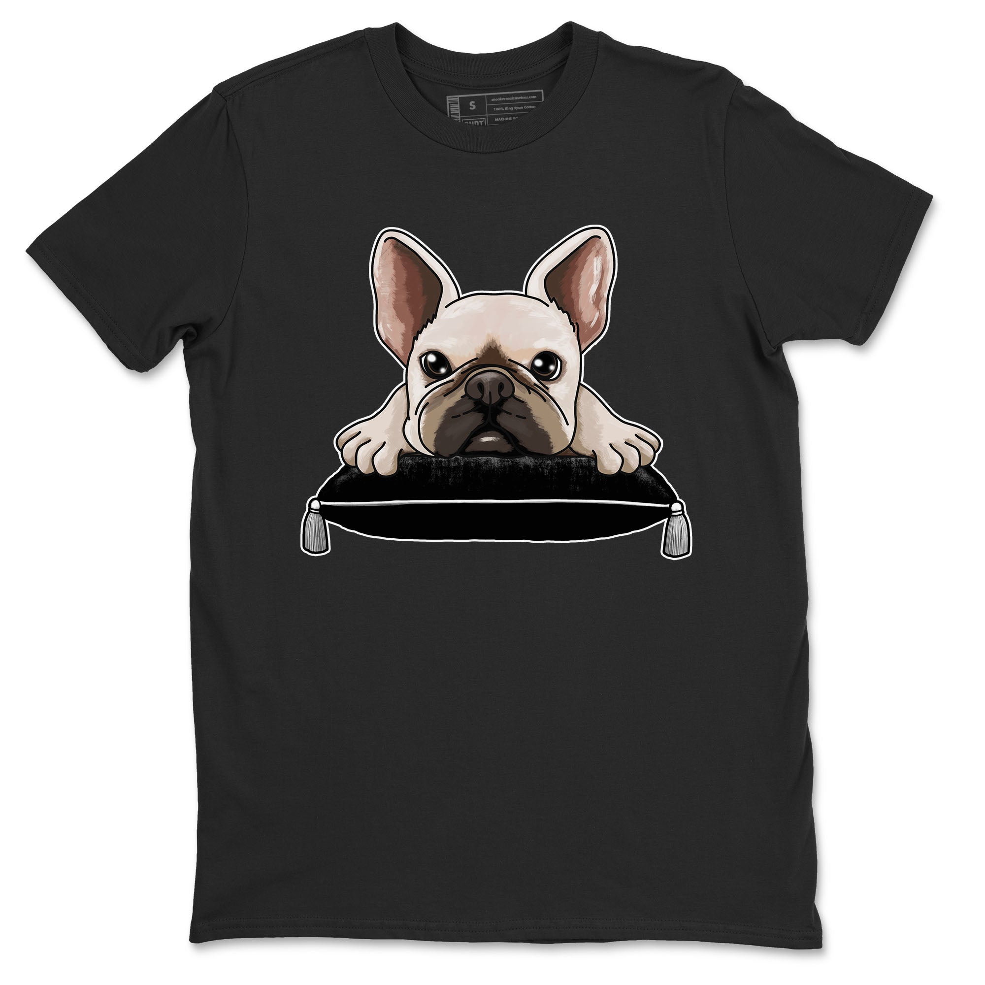 1s Black White shirt to match jordans French Bulldog sneaker tees Air Jordan 1 Black White Drip Gear Zone unisex cotton Black 2 crew neck shirt