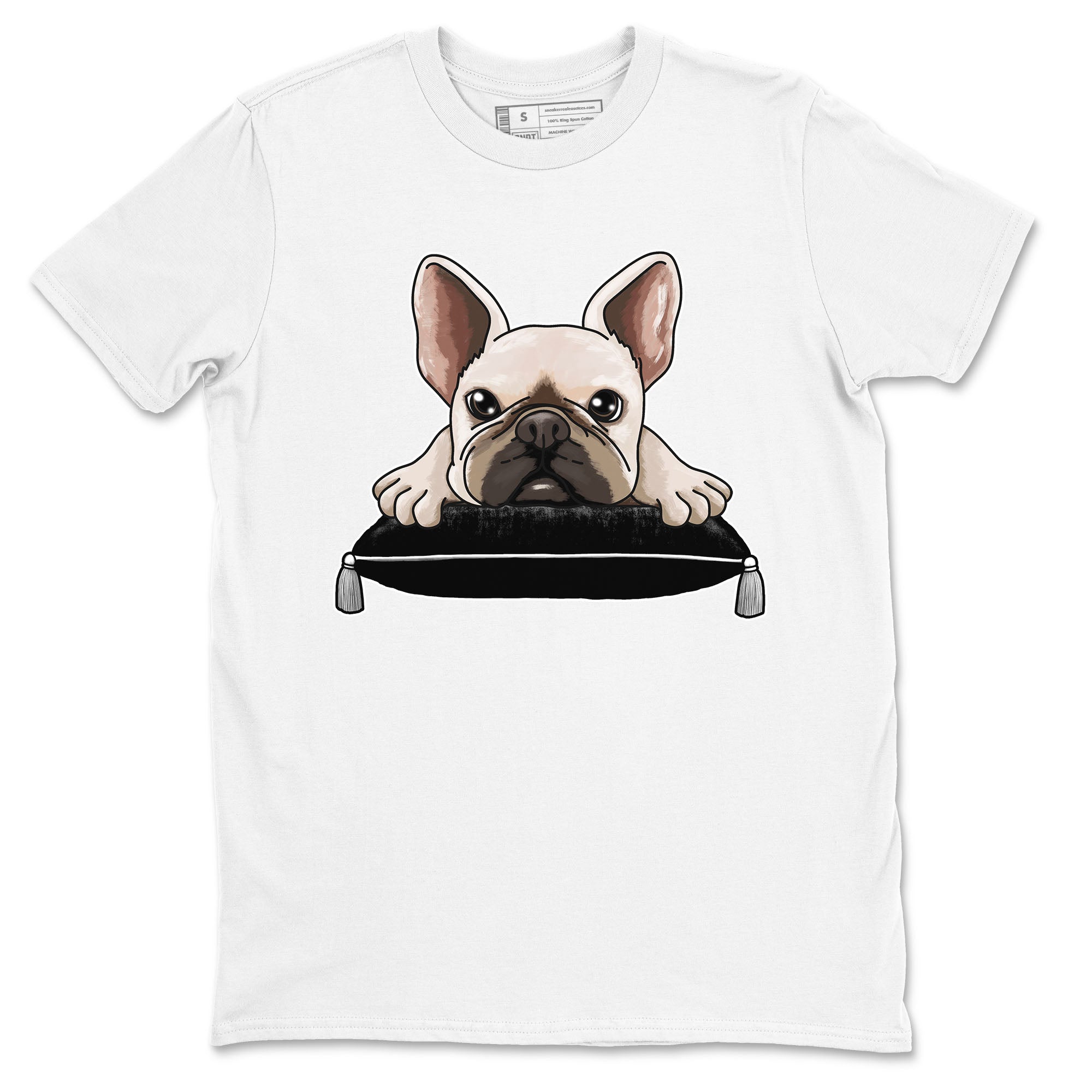 1s Black White shirt to match jordans French Bulldog sneaker tees Air Jordan 1 Black White Drip Gear Zone unisex cotton White 2 crew neck shirt