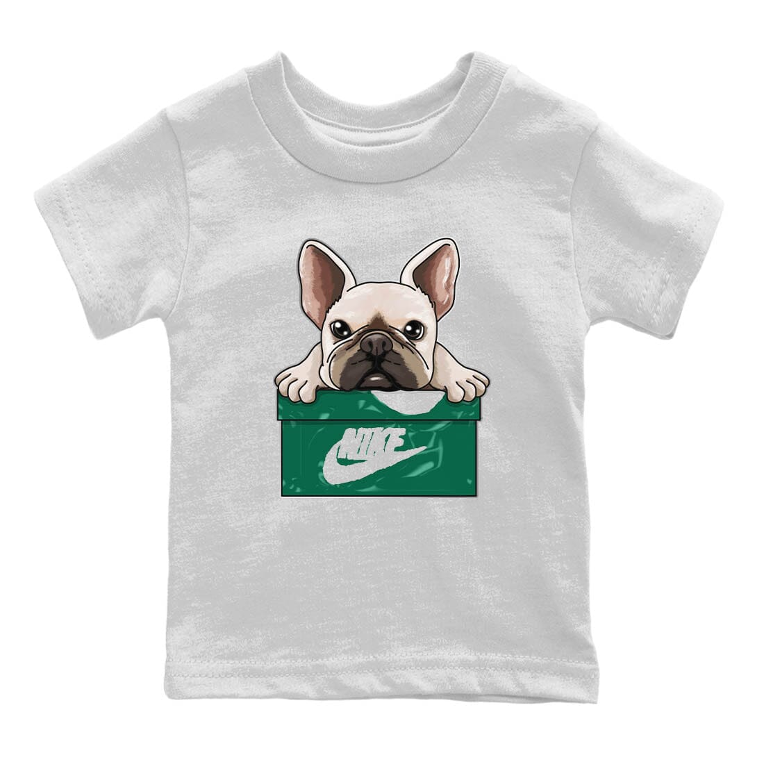 Jordan 1 Gorge Green Sneaker Matching T-Shirt French Bulldog Sneaker Tees Jordan 1 Gorge Green Sneaker Release Tees Kids Shirts