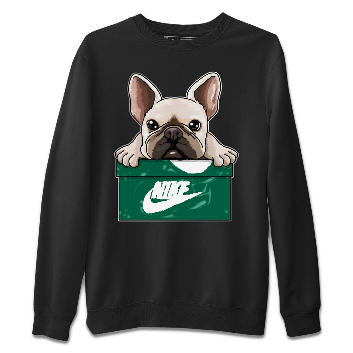 Jordan 1 Gorge Green Sneaker Matching T-Shirt French Bulldog Sneaker Tees Jordan 1 Gorge Green Sneaker Release Tees Crew Neck Tees