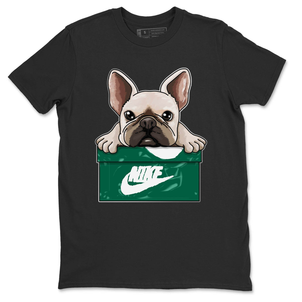 Jordan 1 Gorge Green Sneaker Matching T-Shirt French Bulldog Sneaker Tees Jordan 1 Gorge Green Sneaker Release Tees Crew Neck Tees