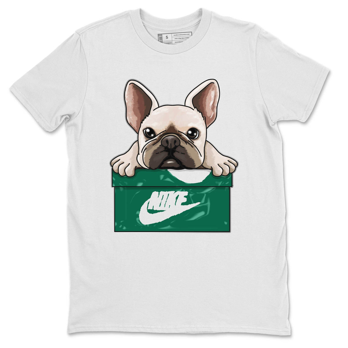 Jordan 1 Gorge Green Sneaker Matching T-Shirt French Bulldog Sneaker Tees Jordan 1 Gorge Green Sneaker Release Tees Crew Neck Tees