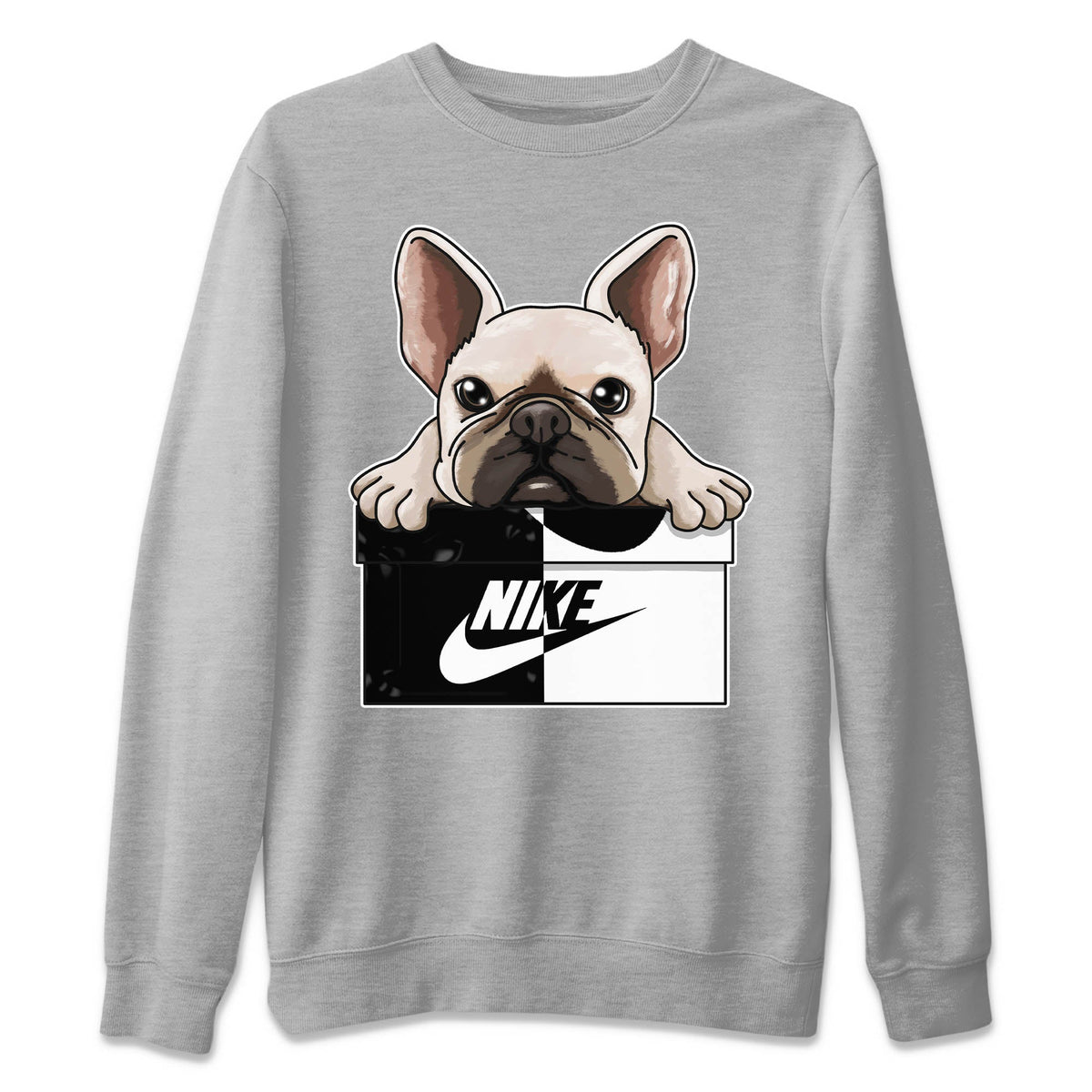 Jordan 1 Homage Sneaker Matching T-Shirt French Bulldog Sneaker Tees Jordan 1 Homage Sneaker Release Tees Crew Neck Tees