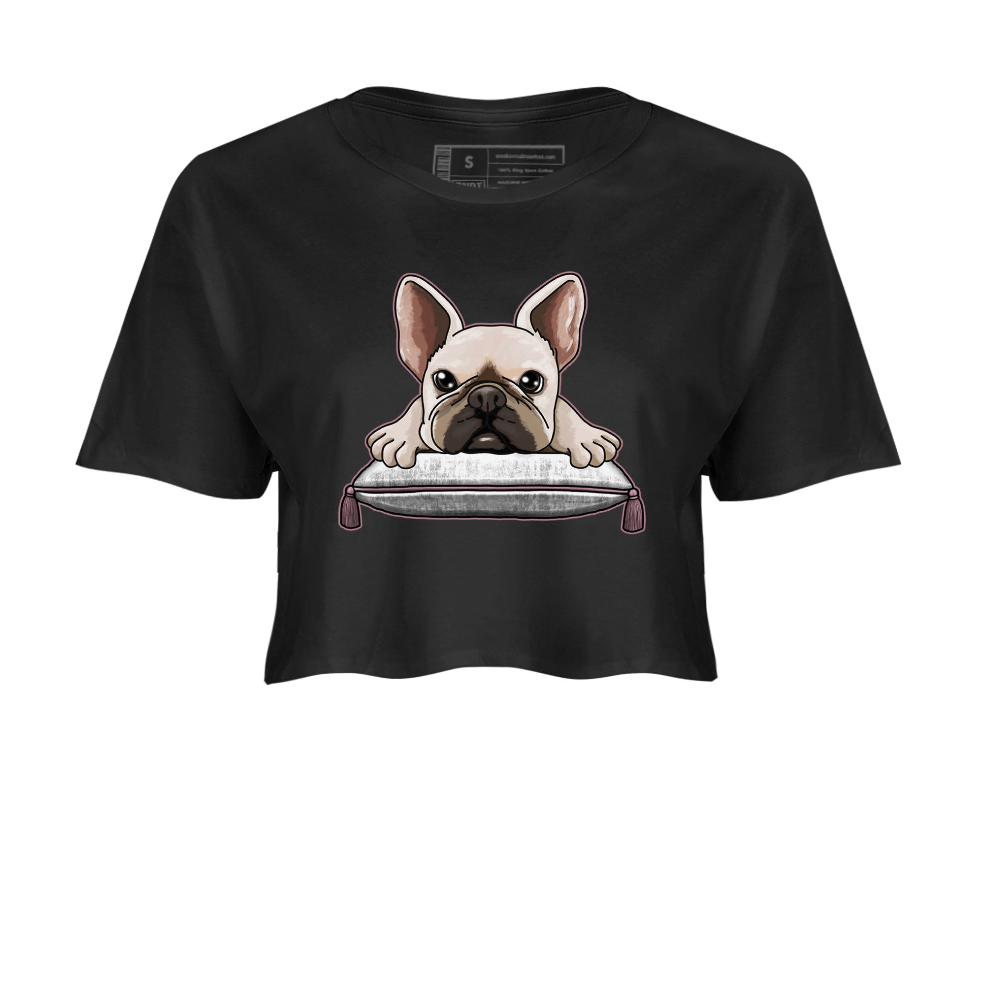 Air Jordan 1 Mauve shirt to match jordans French Bulldog sneaker tees AJ1 Mauve Drip Gear Zone Sneaker Matching Clothing Brand Black 2 Crop T-Shirt