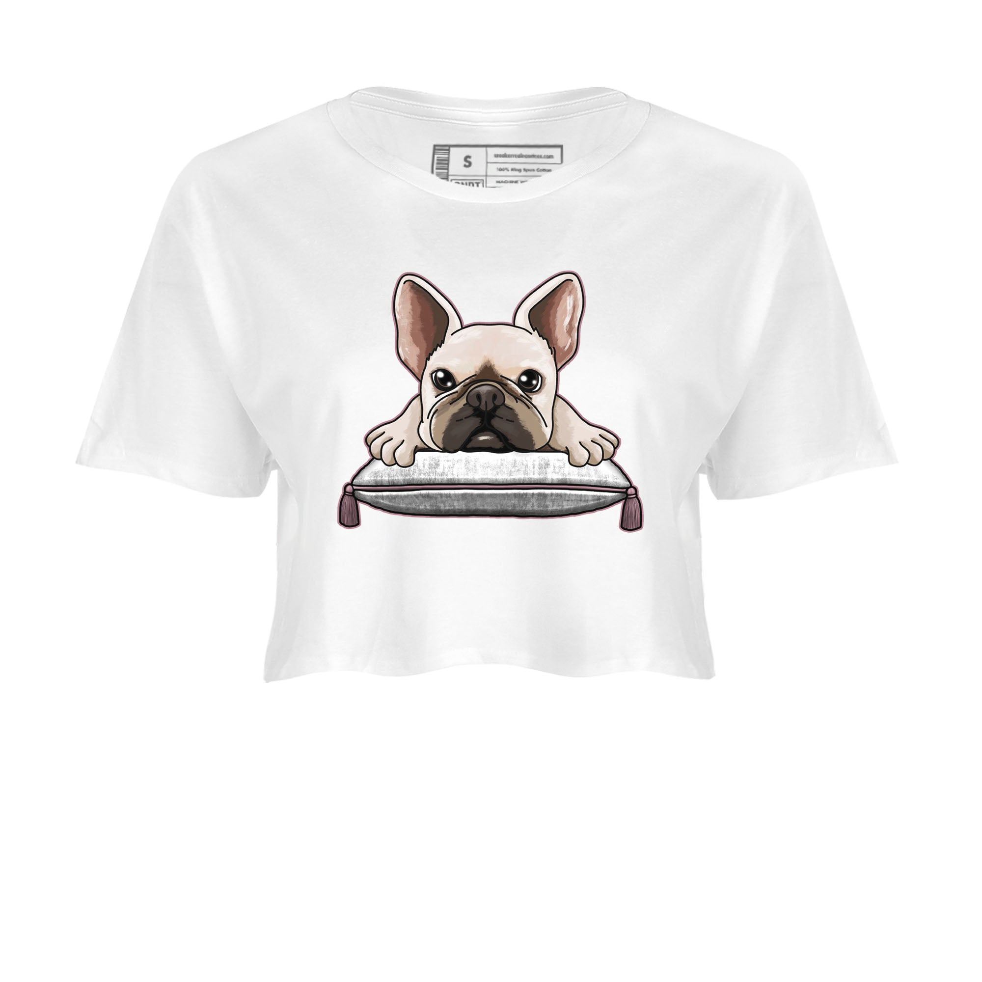 Air Jordan 1 Mauve shirt to match jordans French Bulldog sneaker tees AJ1 Mauve Drip Gear Zone Sneaker Matching Clothing Brand White 2 Crop T-Shirt