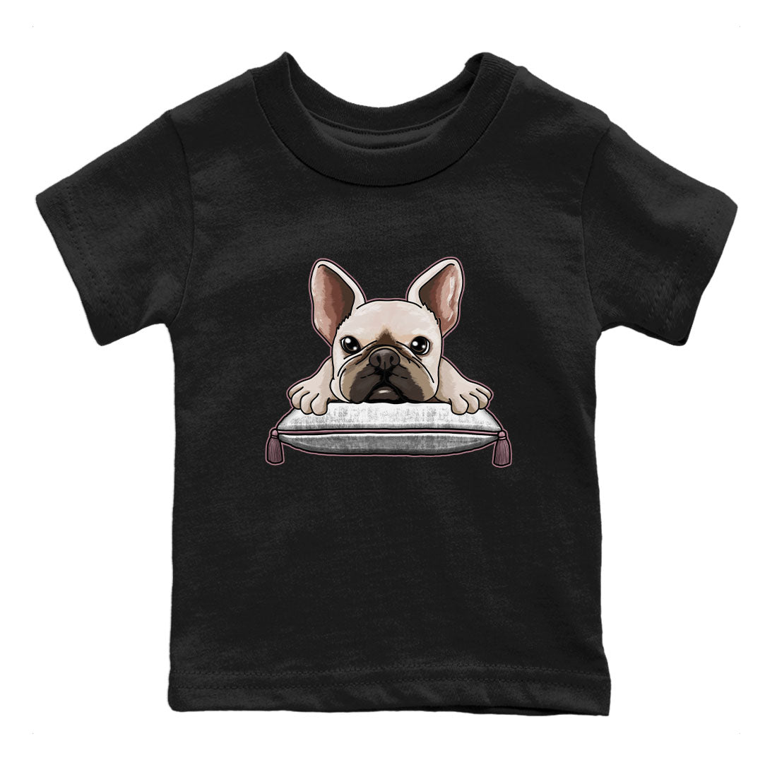Air Jordan 1 Mauve shirt to match jordans French Bulldog sneaker tees AJ1 Mauve Drip Gear Zone Sneaker Matching Clothing Brand Baby Toddler Black 2 T-Shirt