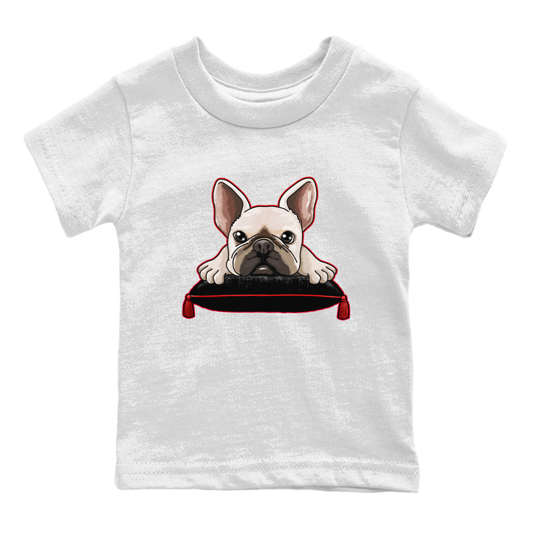 Air Jordan 1 Satin Bred shirt to match jordans French Bulldog sneaker tees AJ1 Retro Satin Bred Drip Gear Zone Sneaker Matching Clothing Brand Baby Toddler White 2 T-Shirt