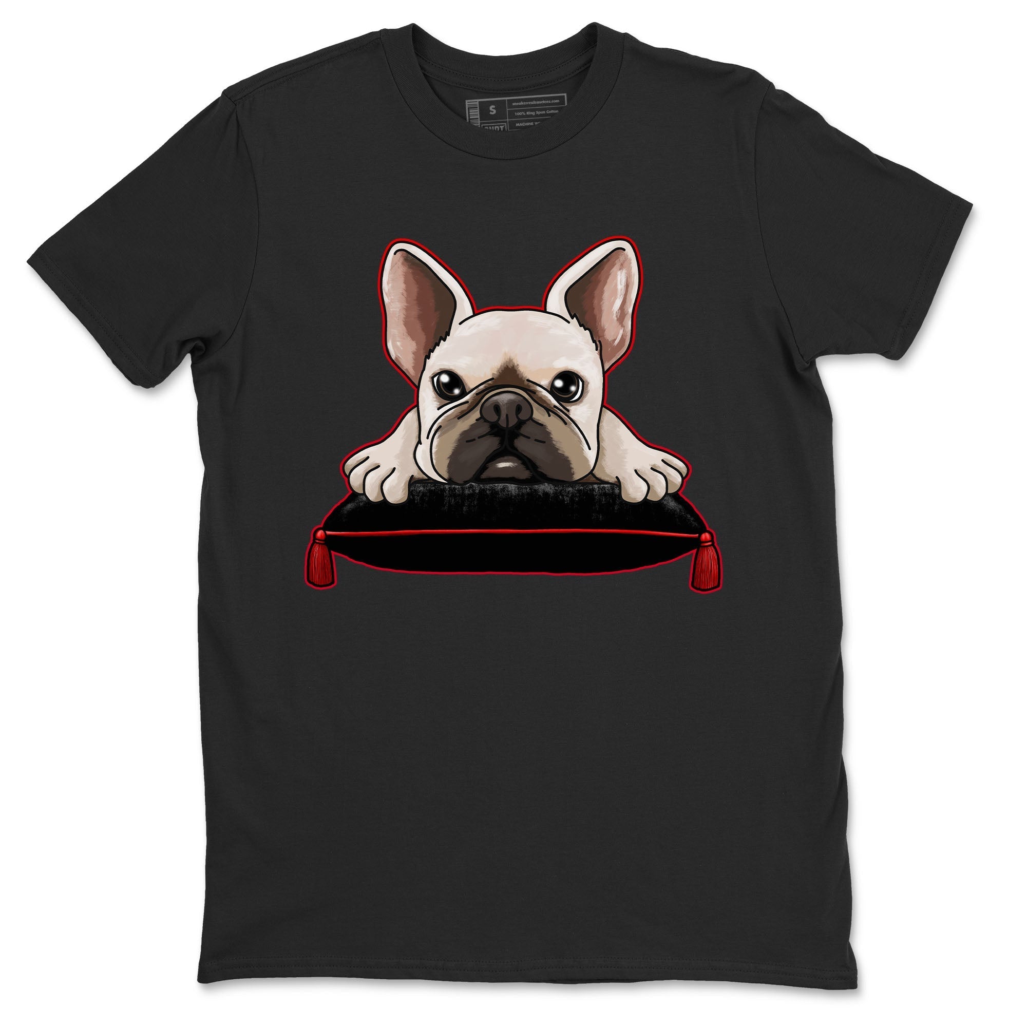 Air Jordan 1 Satin Bred shirt to match jordans French Bulldog sneaker tees AJ1 Retro Satin Bred Drip Gear Zone Sneaker Matching Clothing Brand Unisex Sneaker Tee Black 2 T-Shirt