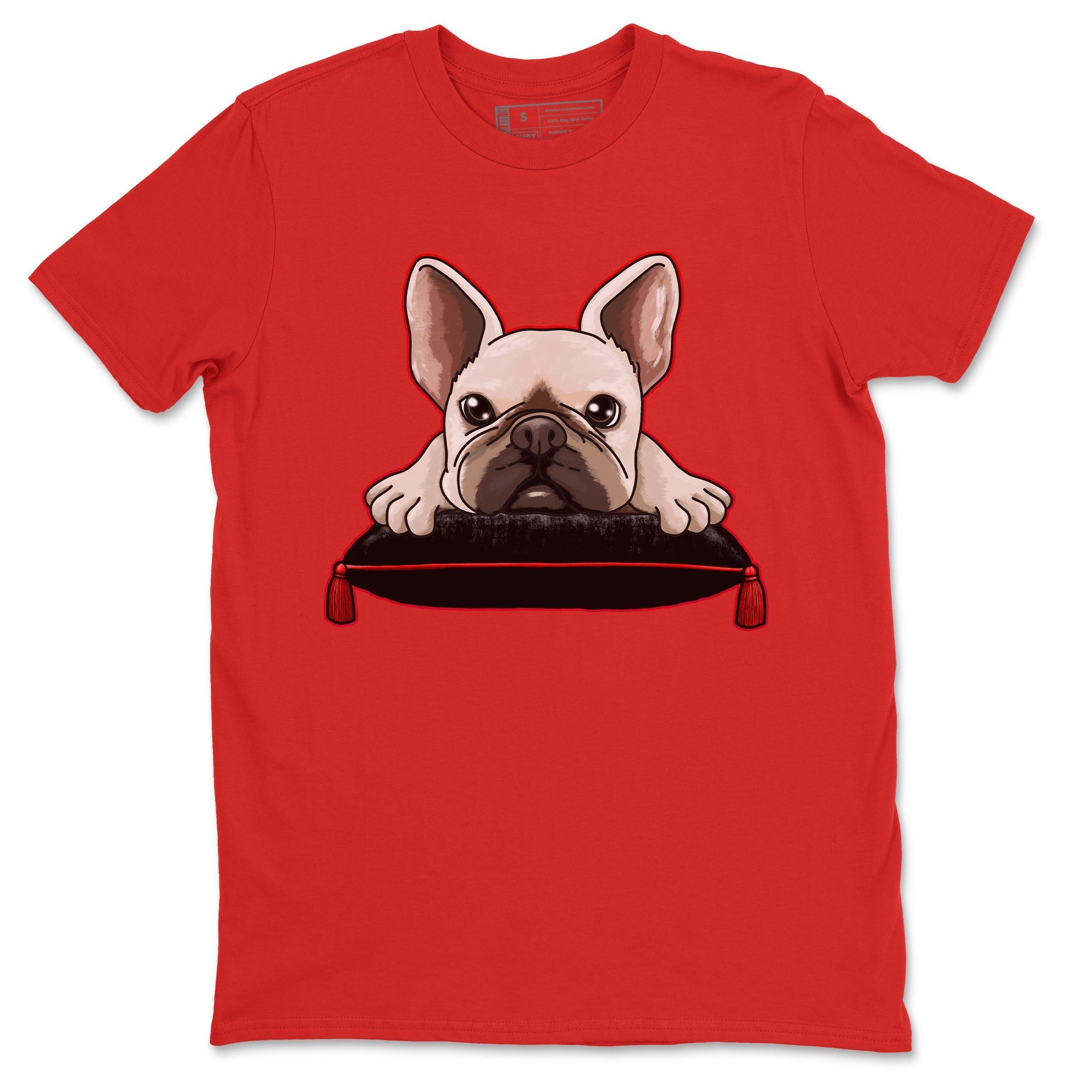 Air Jordan 1 Satin Bred shirt to match jordans French Bulldog sneaker tees AJ1 Retro Satin Bred Drip Gear Zone Sneaker Matching Clothing Brand Unisex Sneaker Tee Red 2 T-Shirt