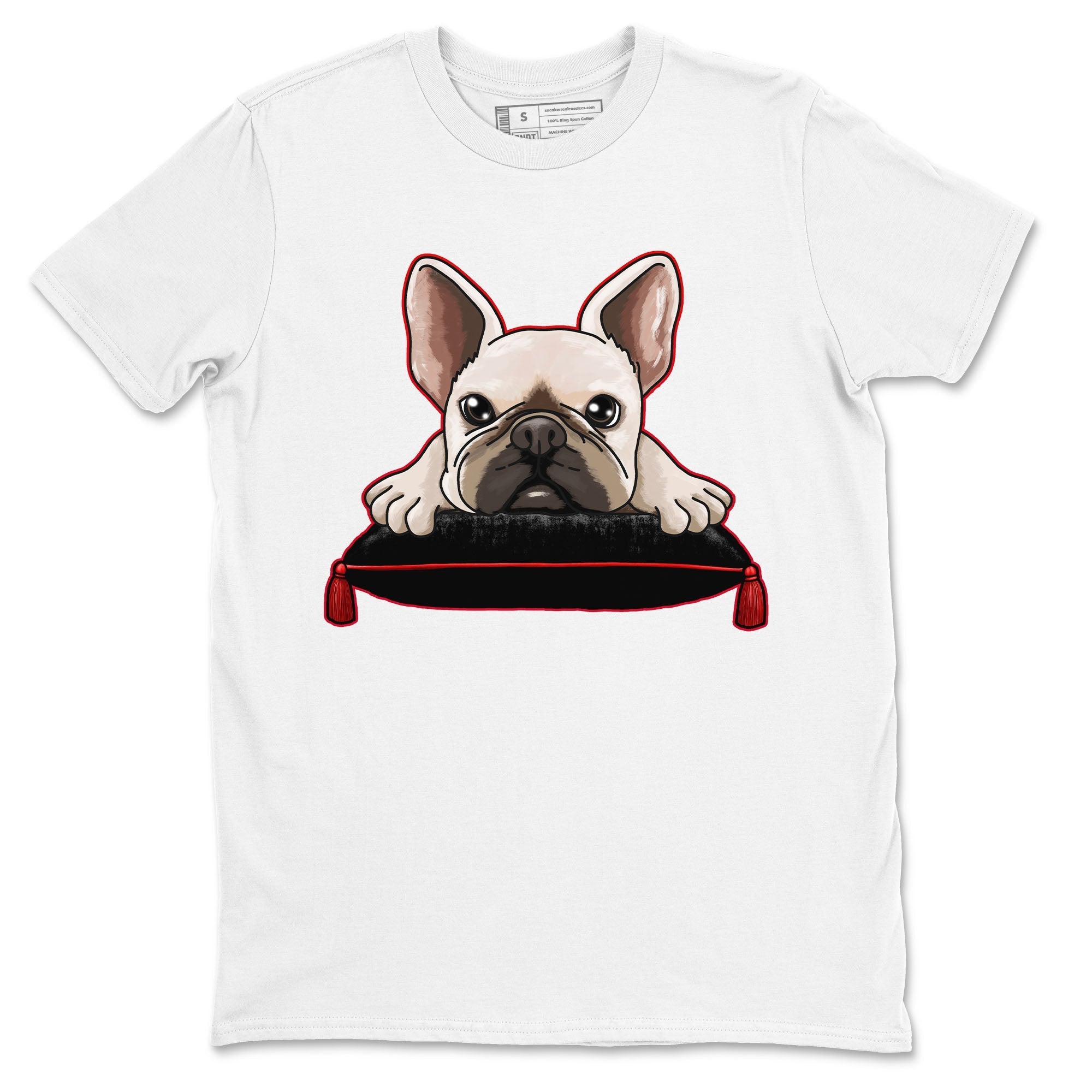 Air Jordan 1 Satin Bred shirt to match jordans French Bulldog sneaker tees AJ1 Retro Satin Bred Drip Gear Zone Sneaker Matching Clothing Brand Unisex Sneaker Tee White 2 T-Shirt