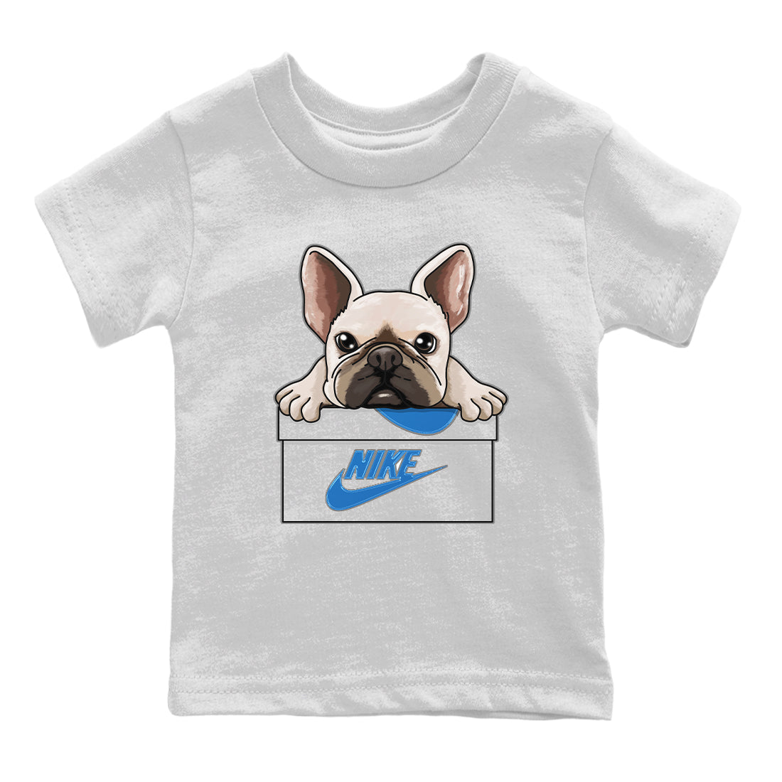 Jordan 1 True Blue Sneaker Matching T-Shirt French Bulldog Sneaker Tees Jordan 1 True Blue Sneaker Release Tees Kids Shirts