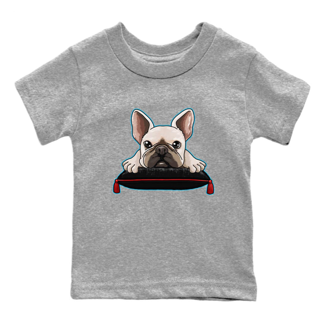 Air Jordan 1 Low UNC to Chicago shirt to match jordans French Bulldog Streetwear Sneaker Shirt Air Jordan 1 UNC to Chicago Drip Gear Zone Sneaker Matching Clothing Baby Toddler Heather Grey 2 T-Shirt
