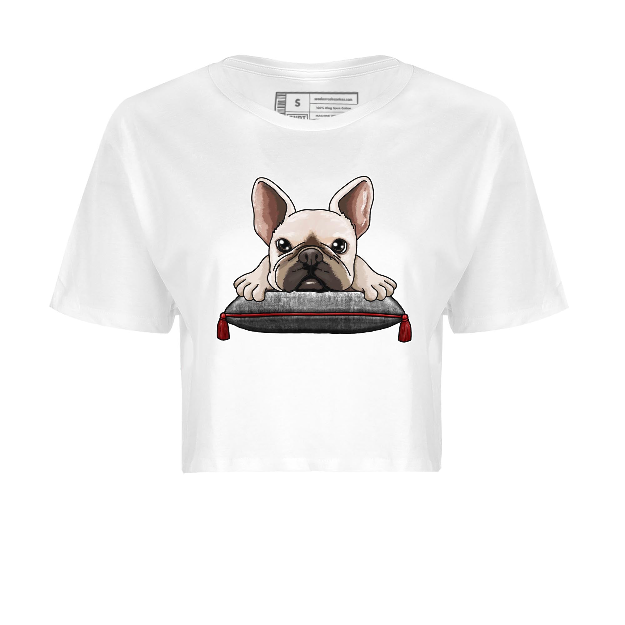 1s High OG Washed Heritage Sneaker Match Tees French Bulldog Streetwear Sneaker Shirt Air Jordan 1 Washed Heritage Sneaker Release Tees Women's Shirts White 2