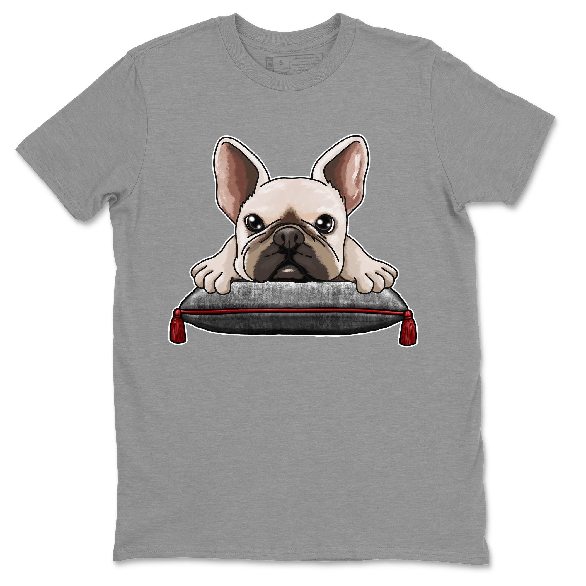 1s High OG Washed Heritage Sneaker Match Tees French Bulldog Streetwear Sneaker Shirt Air Jordan 1 Washed Heritage Sneaker Release Tees Unisex Shirts Heather Grey 2