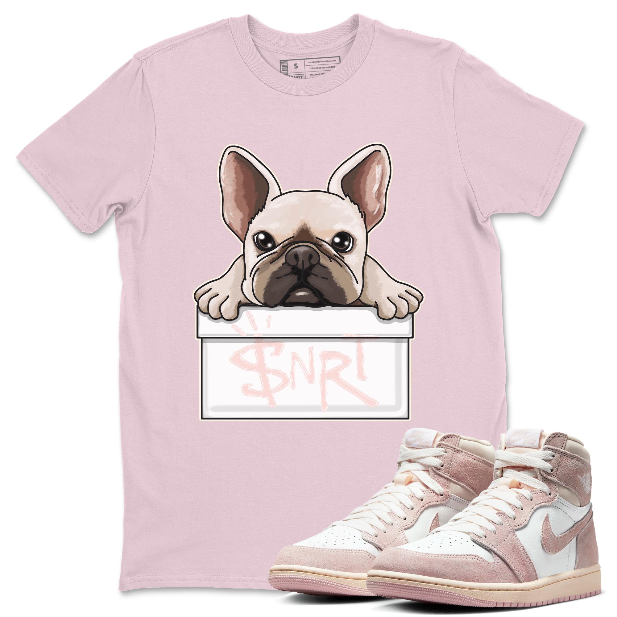 Air Jordan 1 Washed Pink French Bulldog Crew Neck Streetwear Sneaker Shirt AJ1 Washed Pink Sneaker T-Shirts Size Chart