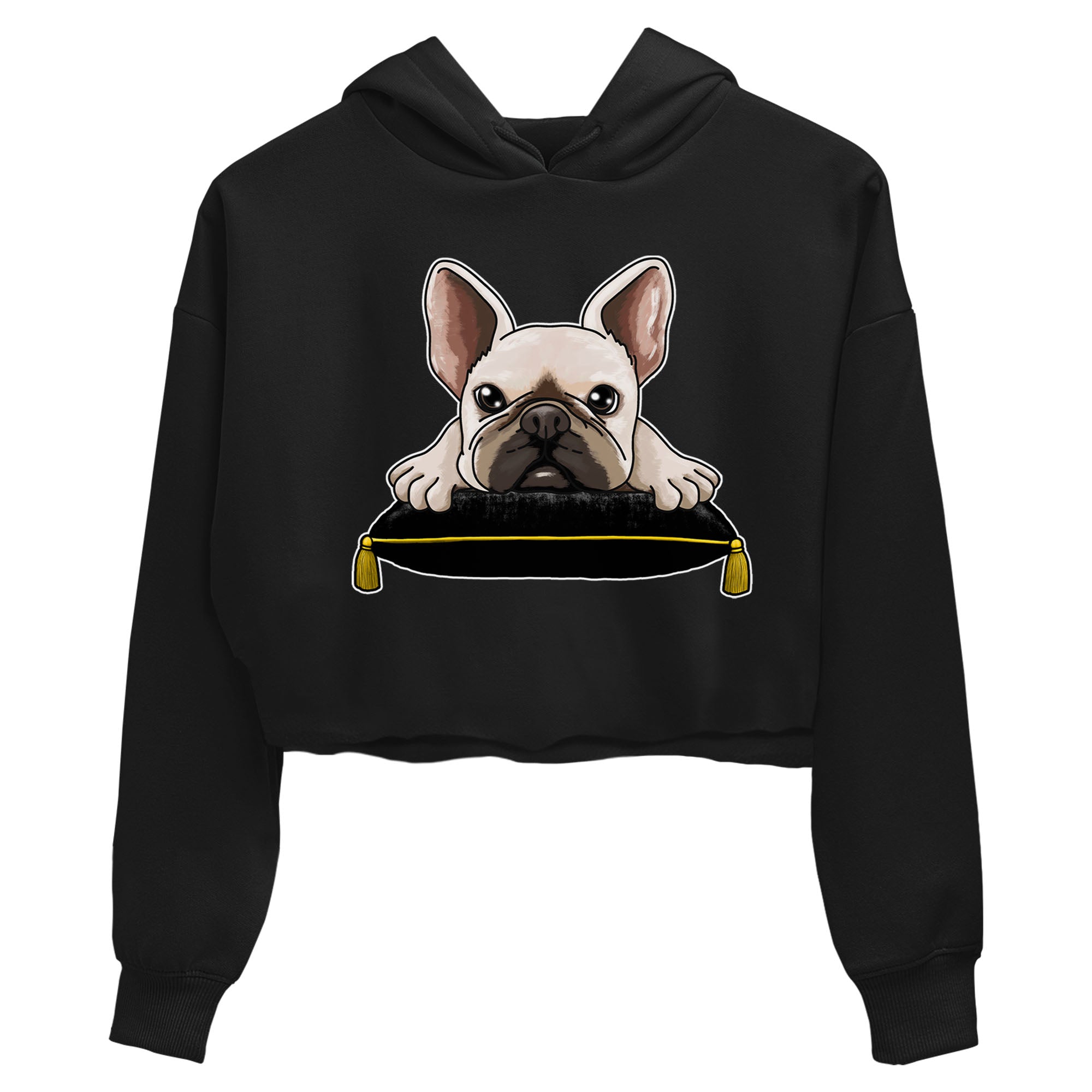 1s Yellow Ochre shirt to match jordans French Bulldog sneaker tees Air Jordan 1 High OG Yellow Ochre Drip Gear Zone Black 2 crop length shirt